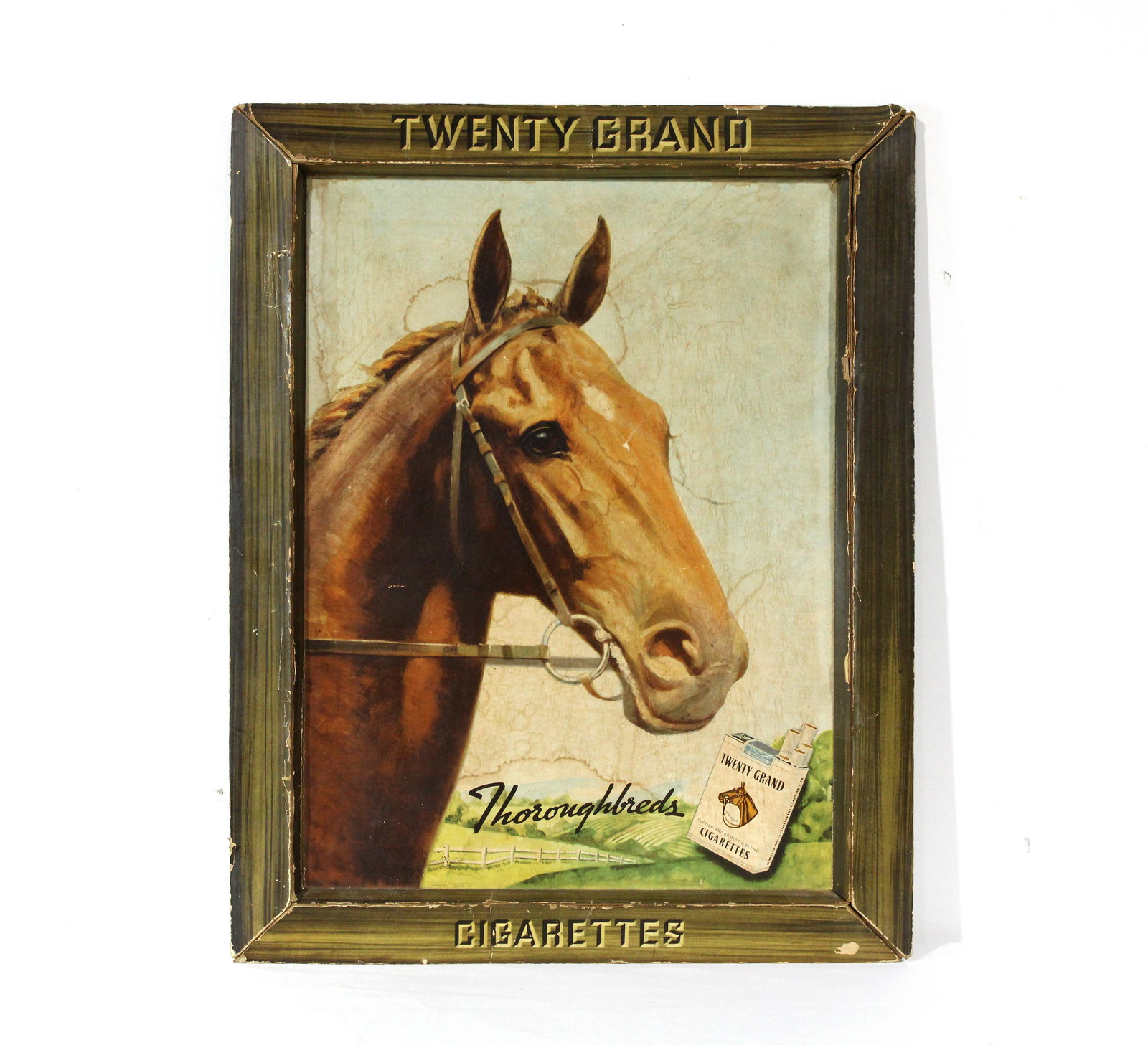 1950s Twenty Grand Cigarettes Thoroughbred Display (1 of 4)