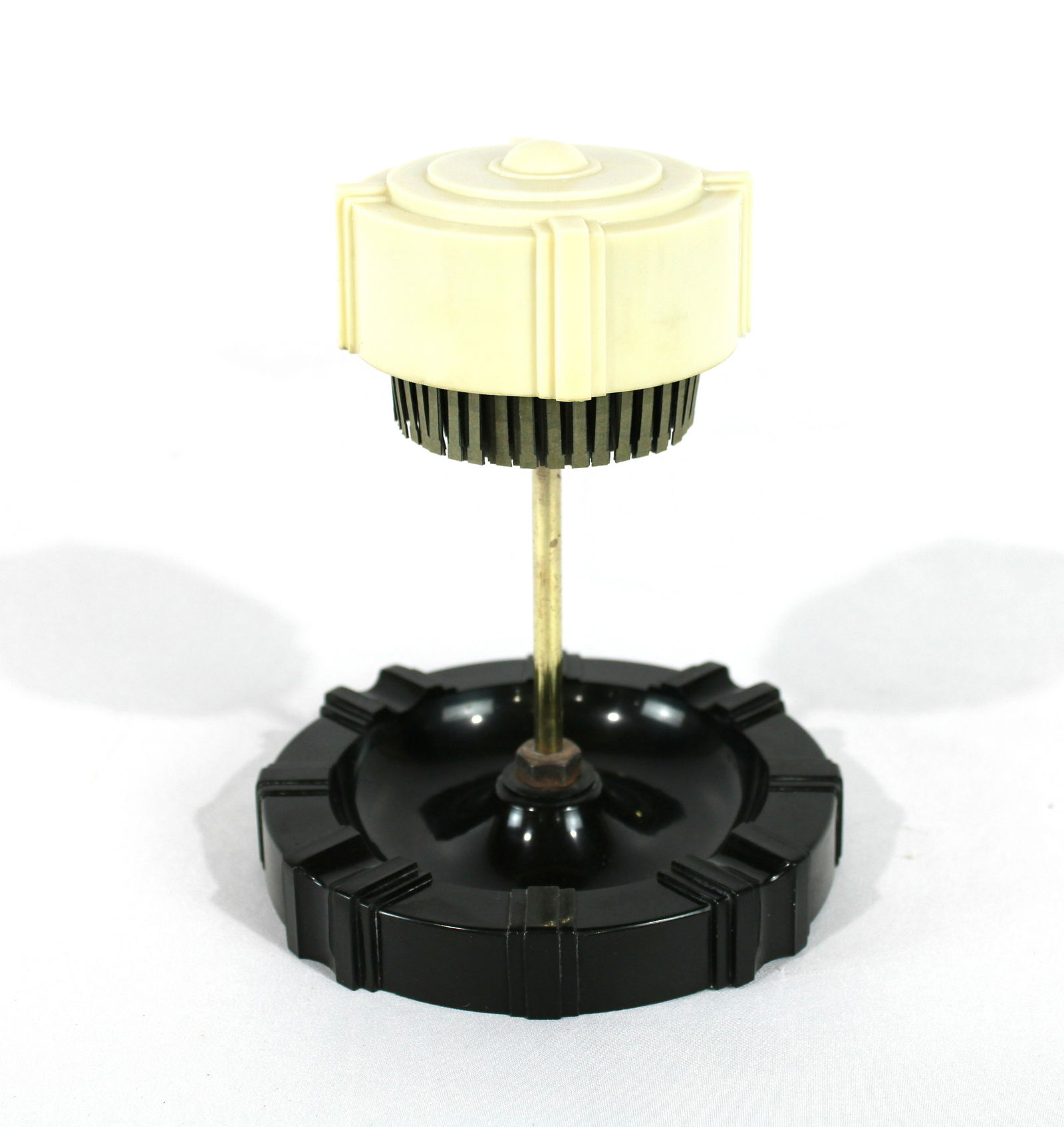 1940s White & Black Bakelite Pullmatch Dispenser (1 of 2)