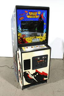 Midway Space Invaders Arcade Game: Midway Space Invaders Arcade Game, working. This item requires third party shipping or pickup arrangements to be made. Dimensions: