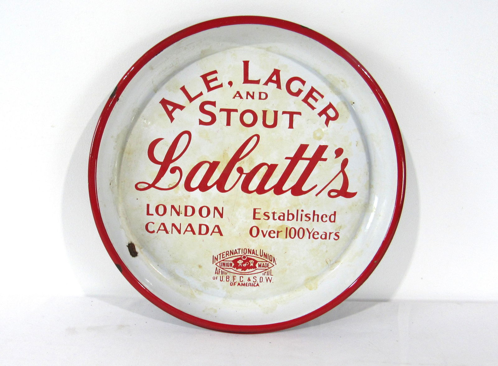 Porcelain Labatt's Beer Advertising Tray (1 of 2)