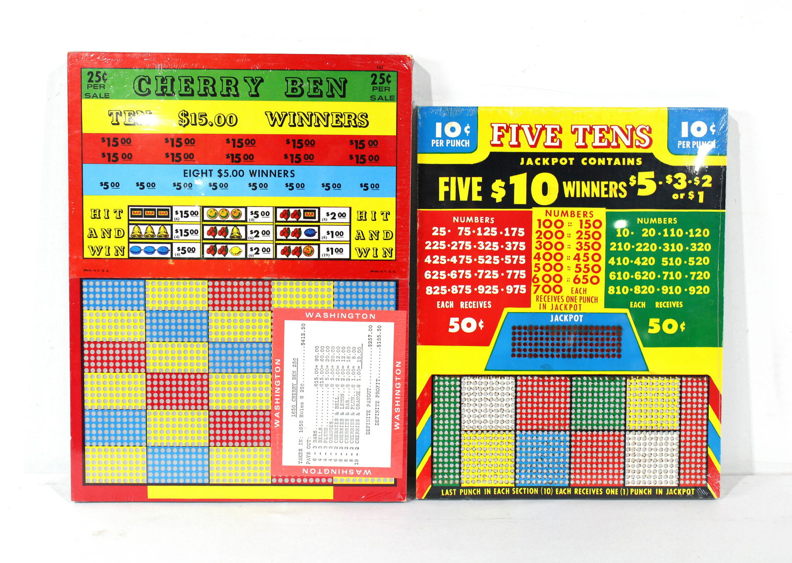 Unused Punch Boards Including Cherry Ben (1 of 2)