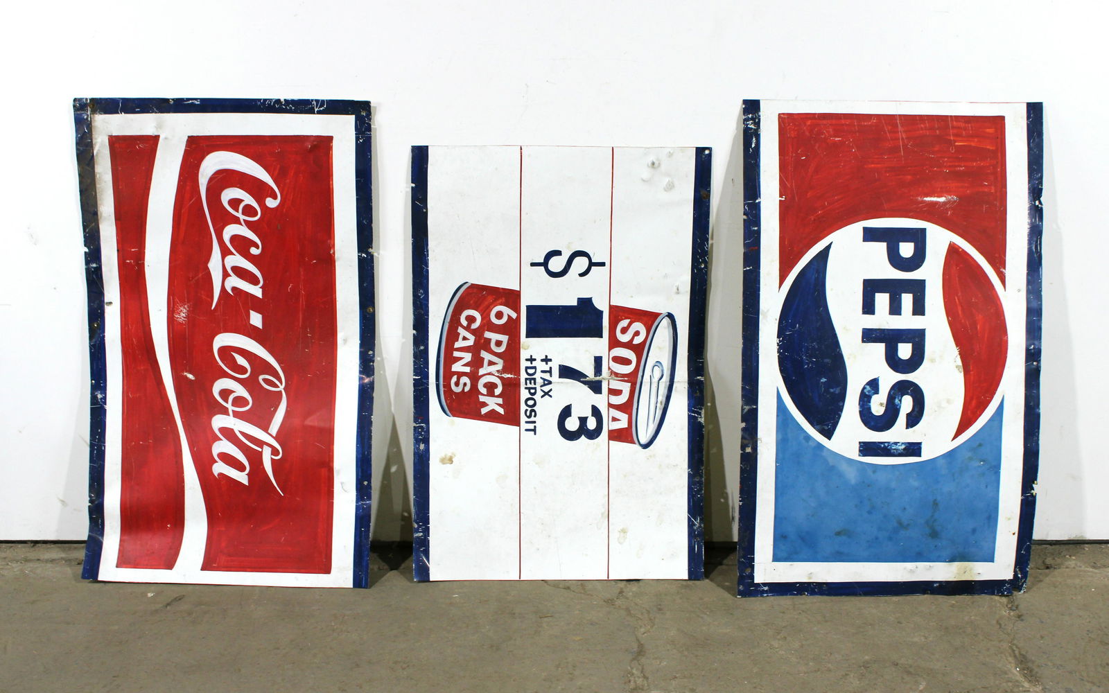 Hand Painted Metal Convenience Store Signs (1 of 2)