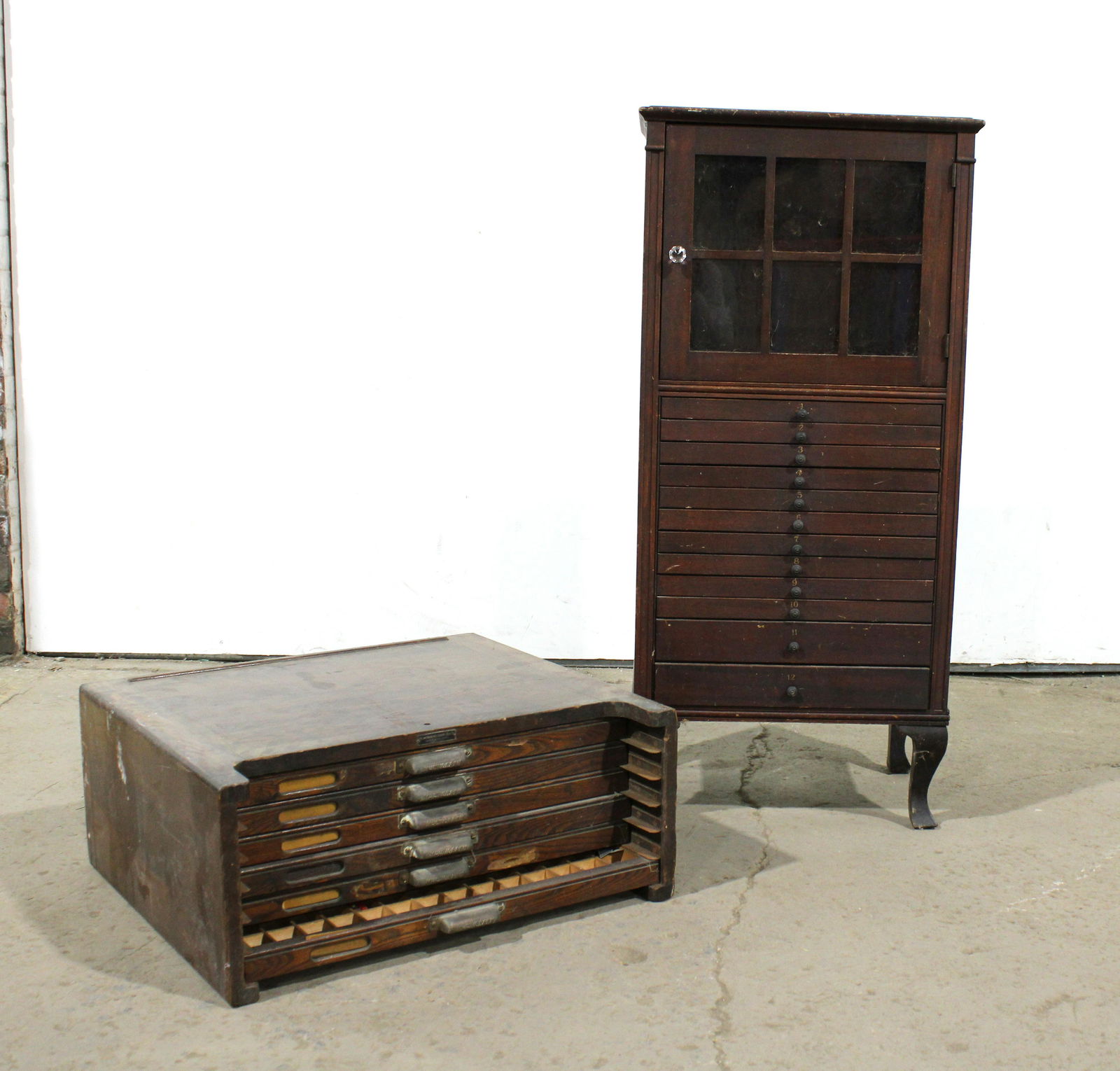 Early 1900s Multigraph Type Case and Printer's Cabinet (1 of 4)