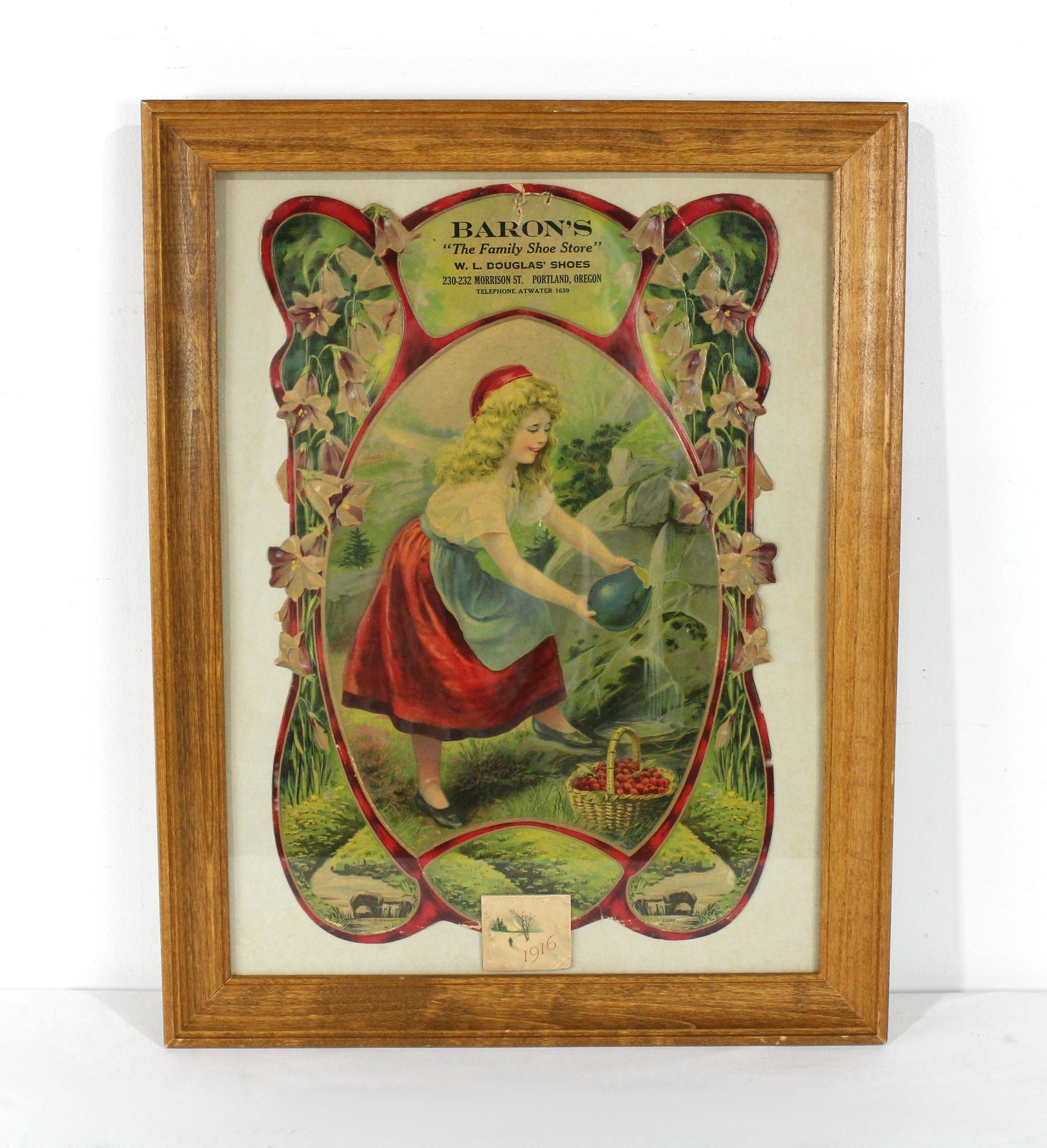 Baron's "The Family Shoe Store" Die-Cut, Framed (1 of 1)