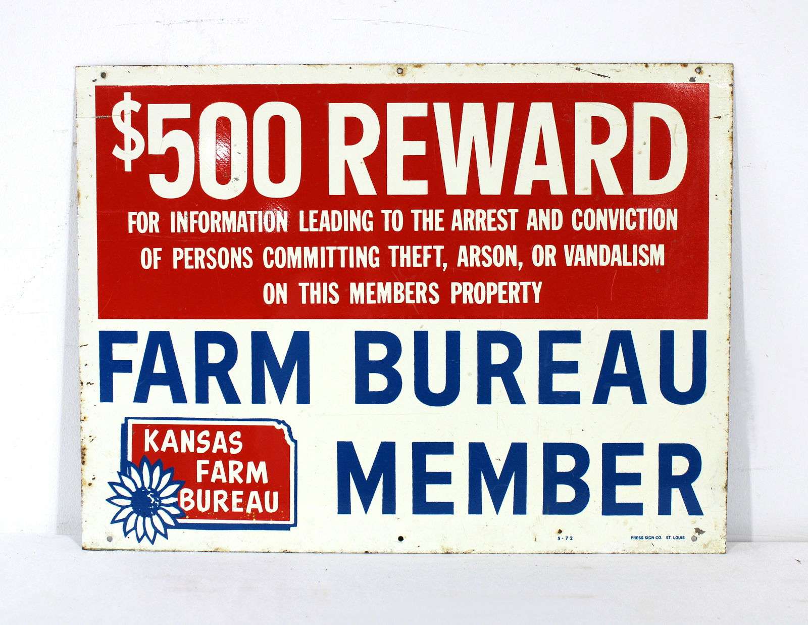Kansas Farm Bureau Metal Sign by Press Sign Co. (1 of 3)