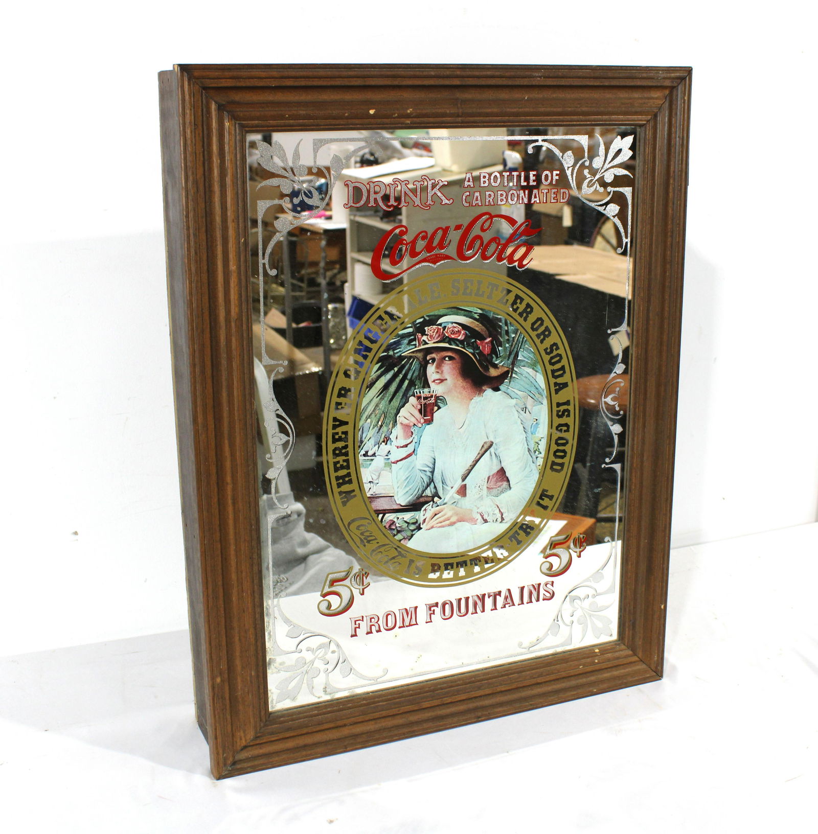 Coca Cola Mirror with Hidden Dart Board (1 of 2)