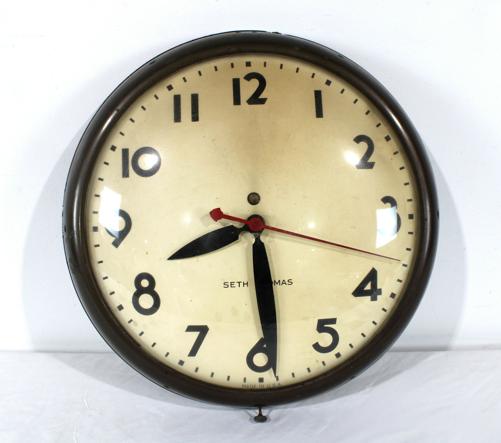 Vintage Seth Thomas Glass Face Wall Clock (1 of 2)