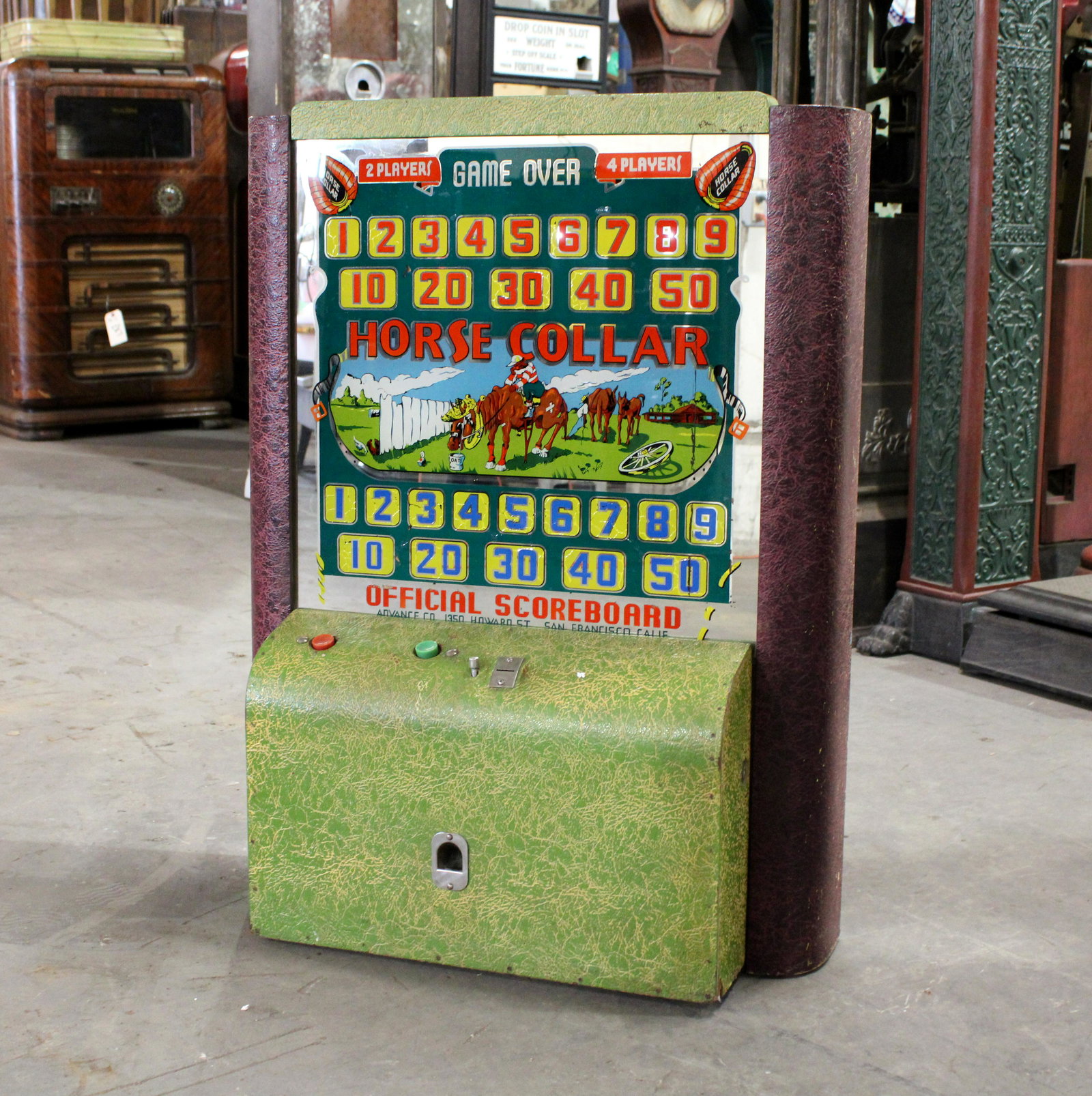 Rare Horse Collar Coin Operated Scoreboard (1 of 5)