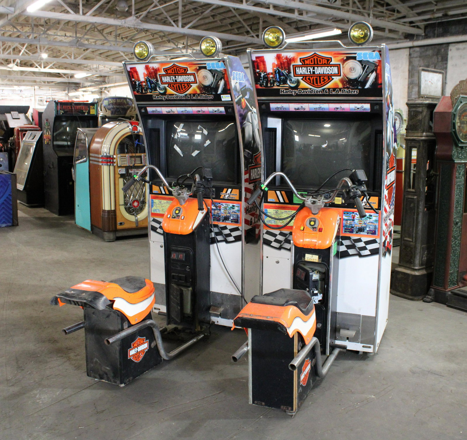 Pair of Harley Davidson Sit Down Riders Arcade Games (1 of 4)