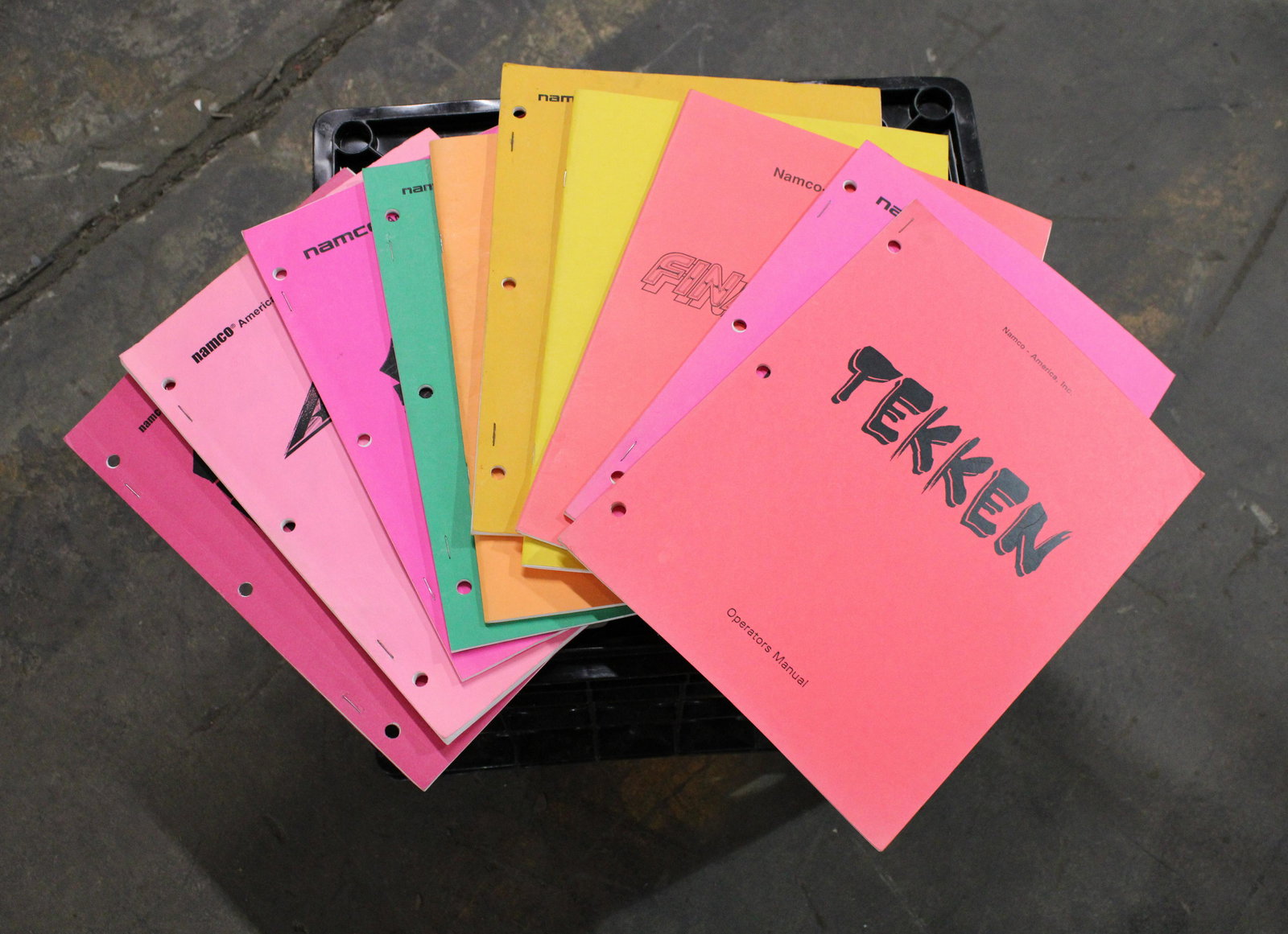 Ten Namco Arcade Game Manuals including Tekken (1 of 3)