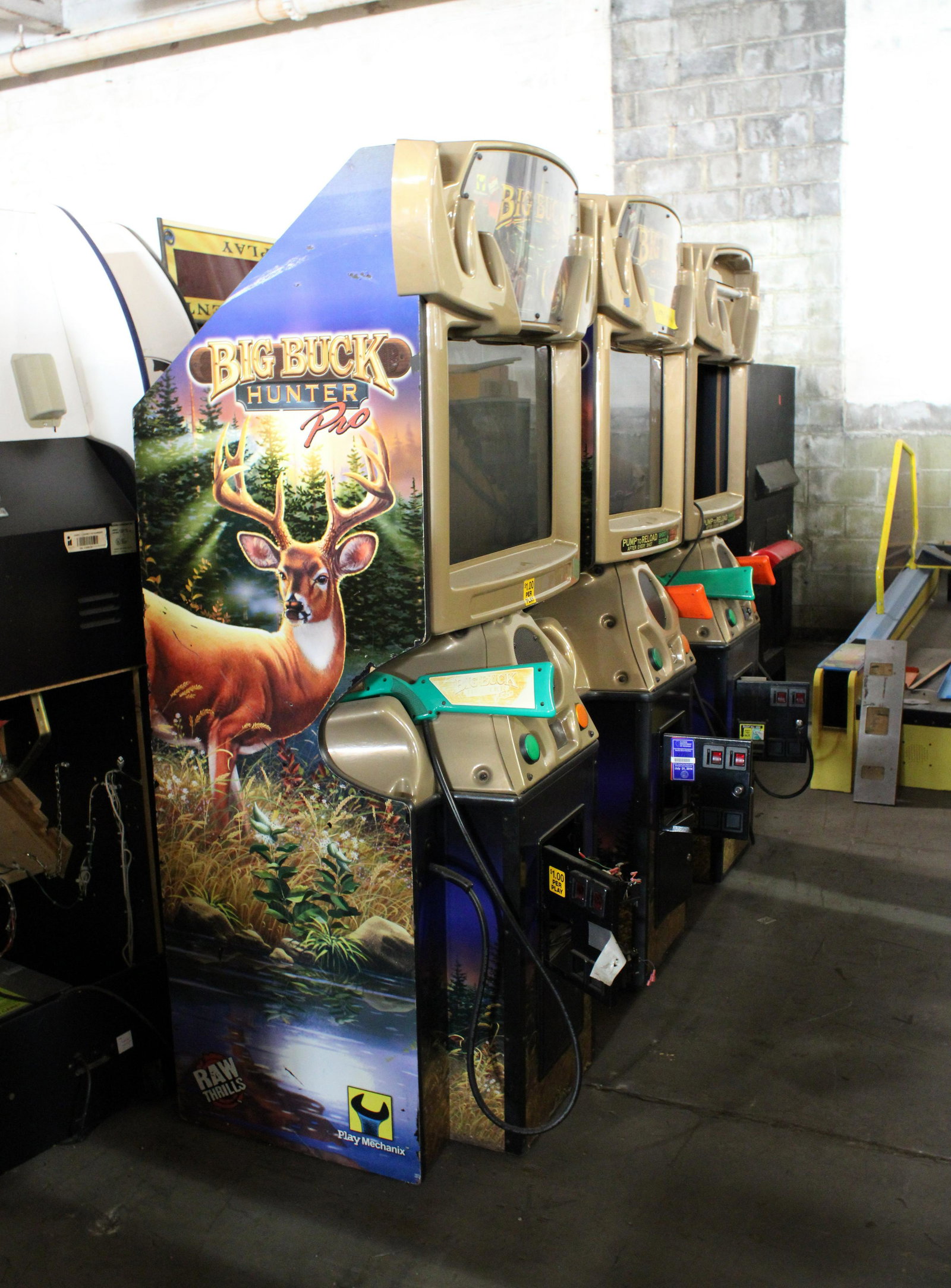 Three Big Buck Hunter Arcade Games, Lot 2 (1 of 2)