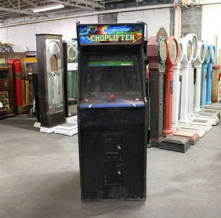 Sega Choplifter Arcade Game: Sega Choplifter Arcade Game. Game is locked with no key and the cord is cut. Cabinet has cosmetic issues. Sold as-is. This item requires third party shipping or pickup arrangements to be made. Dimensi