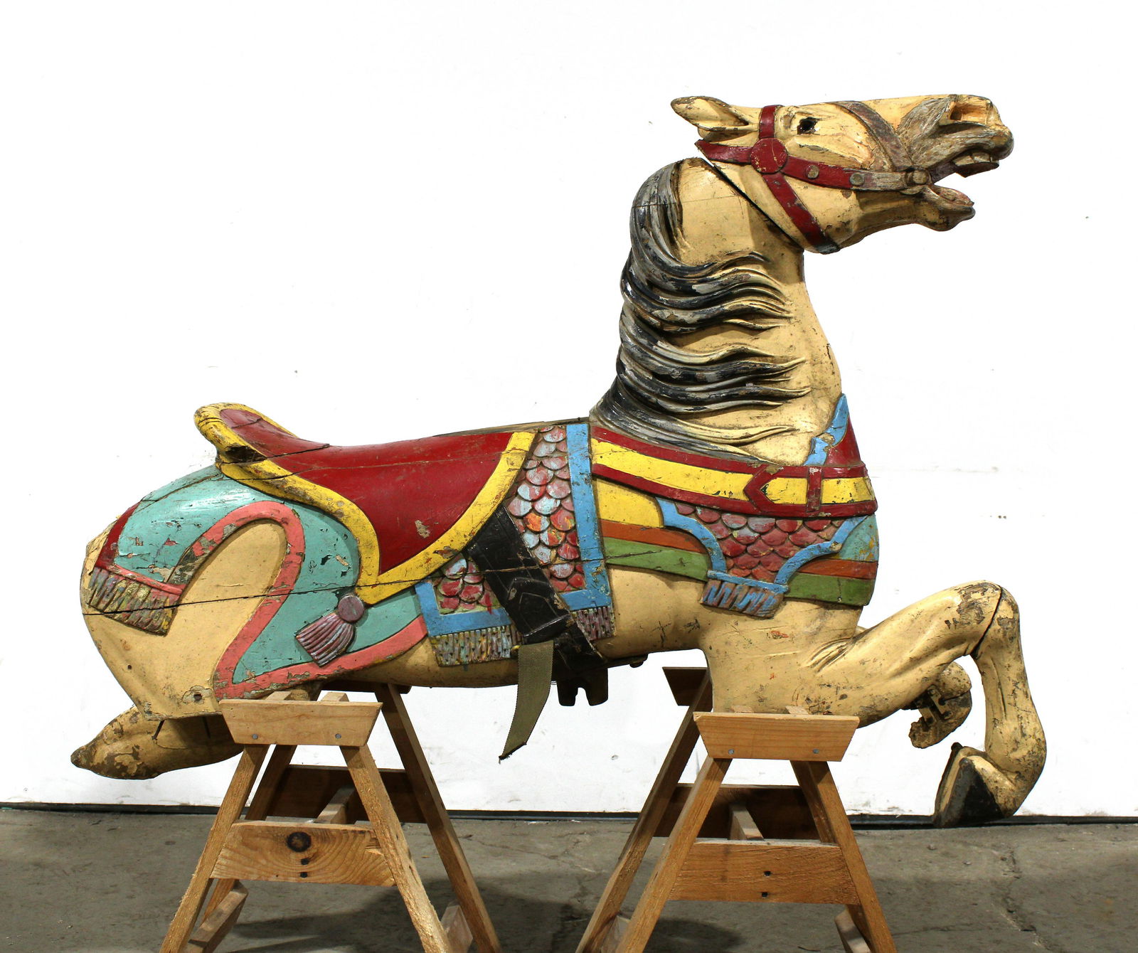 Early Painted Wooden Carousel Horse (1 of 10)