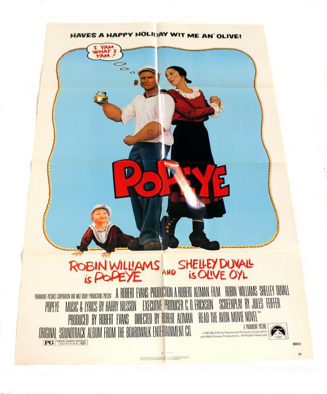Popeye Starring Robin Williams Movie Marquee Poster (1 of 3)