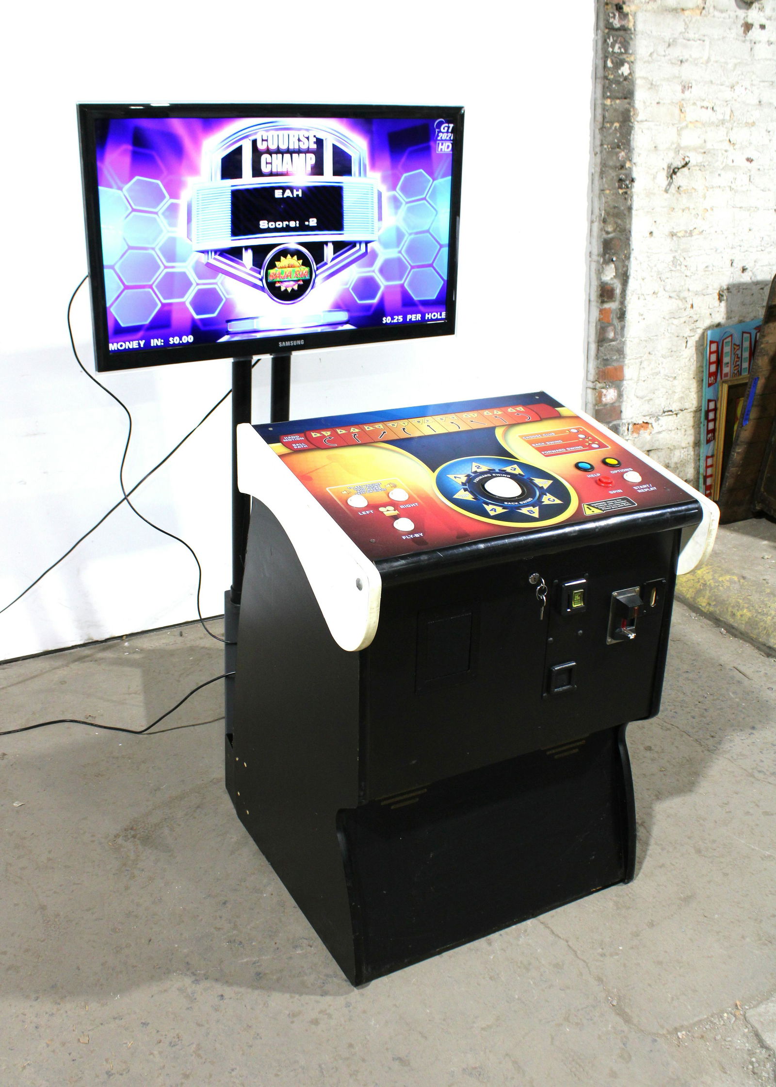 2021 Golden Tee Arcade Game Pedestal, Off-Line Edition (1 of 2)