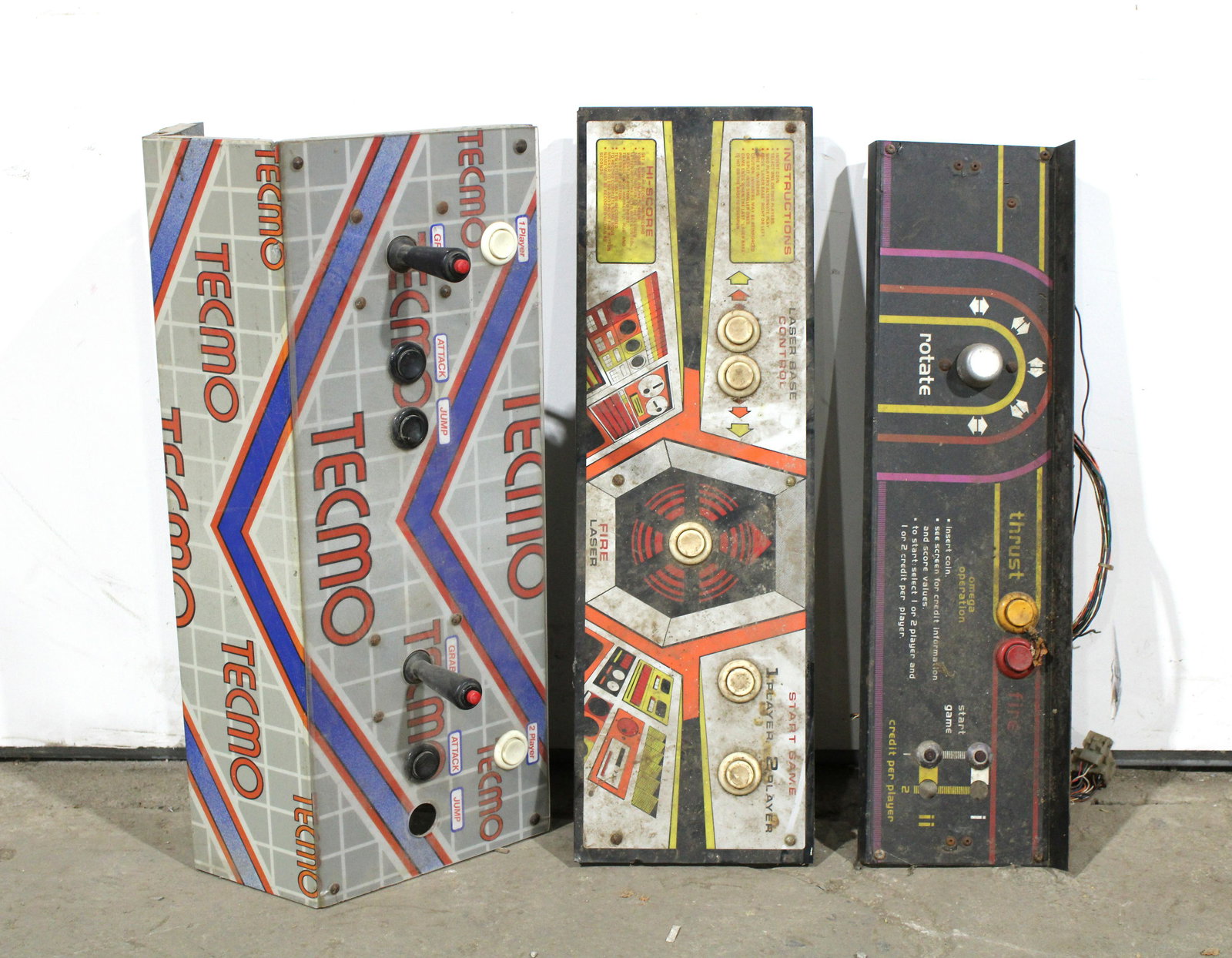 Omega Race, Space Invaders and Tecmo Control Panels (1 of 2)