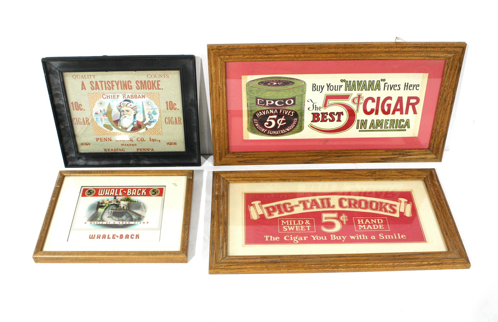 Framed Cigar Advertisements