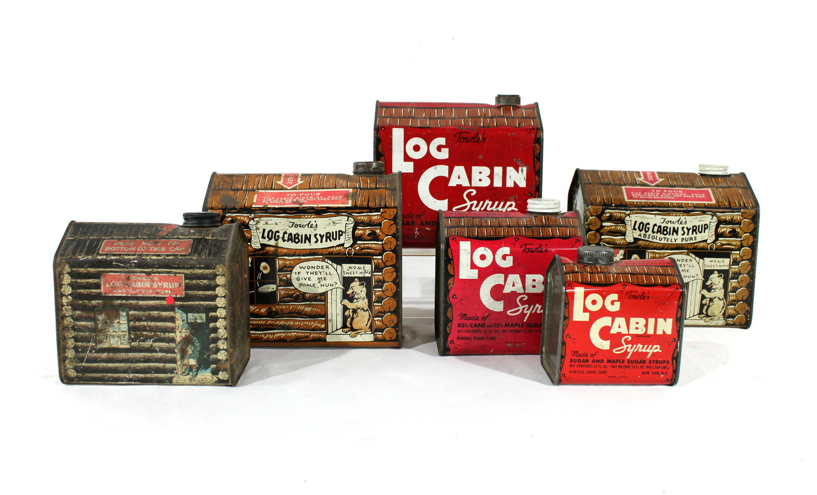 Log Cabin Maple Syrup Tins (1 of 2)
