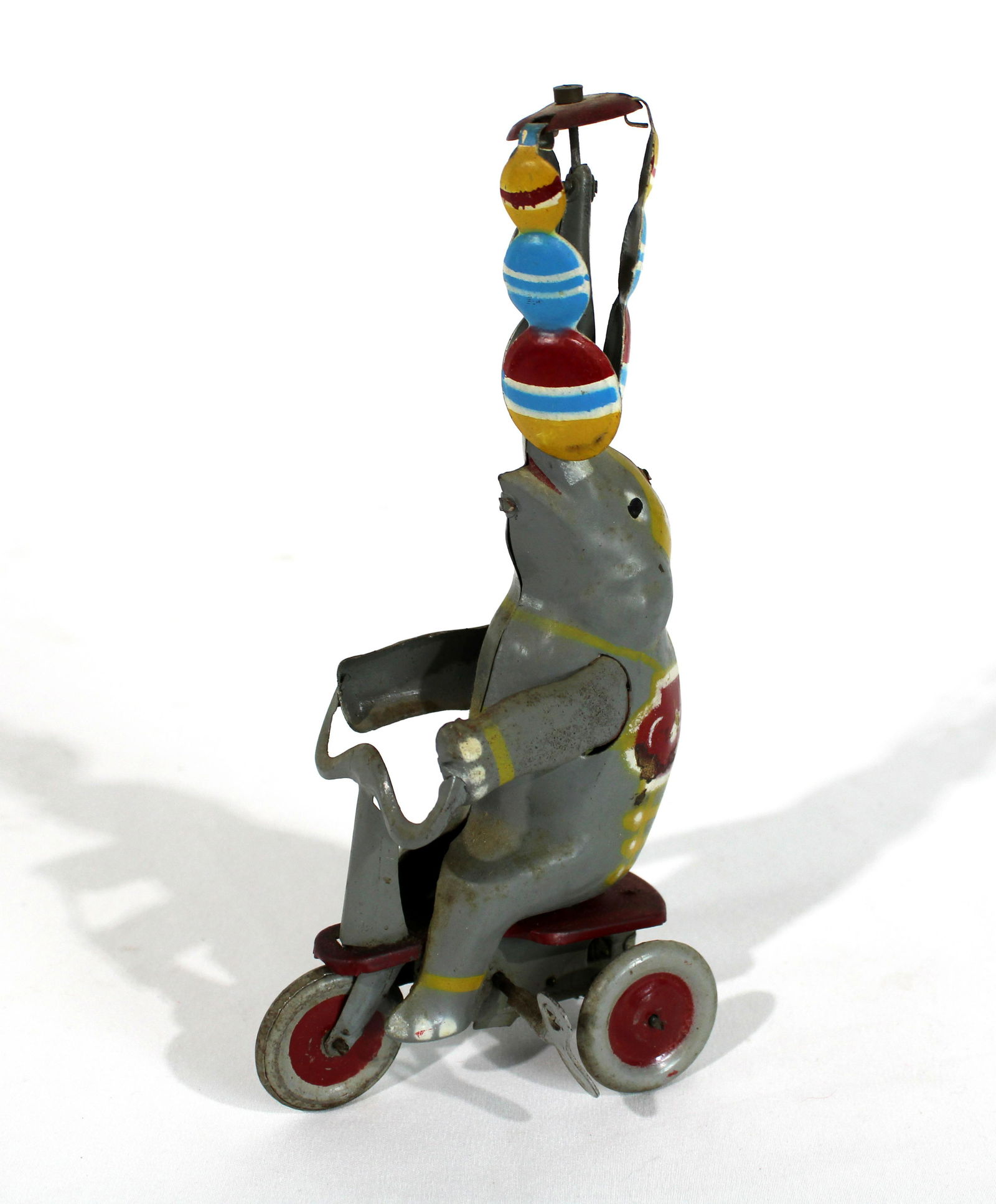 1950s Elephant Tin Wind-Up Toy: 1950s Elephant Tin Wind-Up Toy. In-house shipping available. Dimensions: 8 x 4 x 2.5