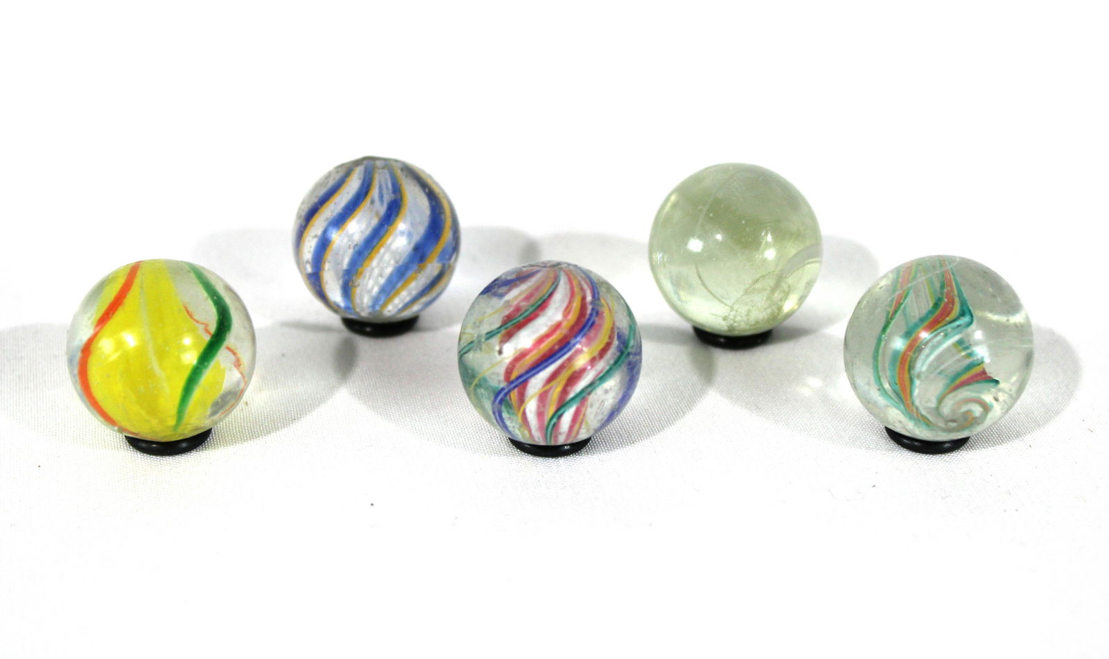 13/16" Antique German Handmade Swirl Marbles: 13/16" Antique German Handmade Swirl Marbles. VC-Mint. In-house shipping available.