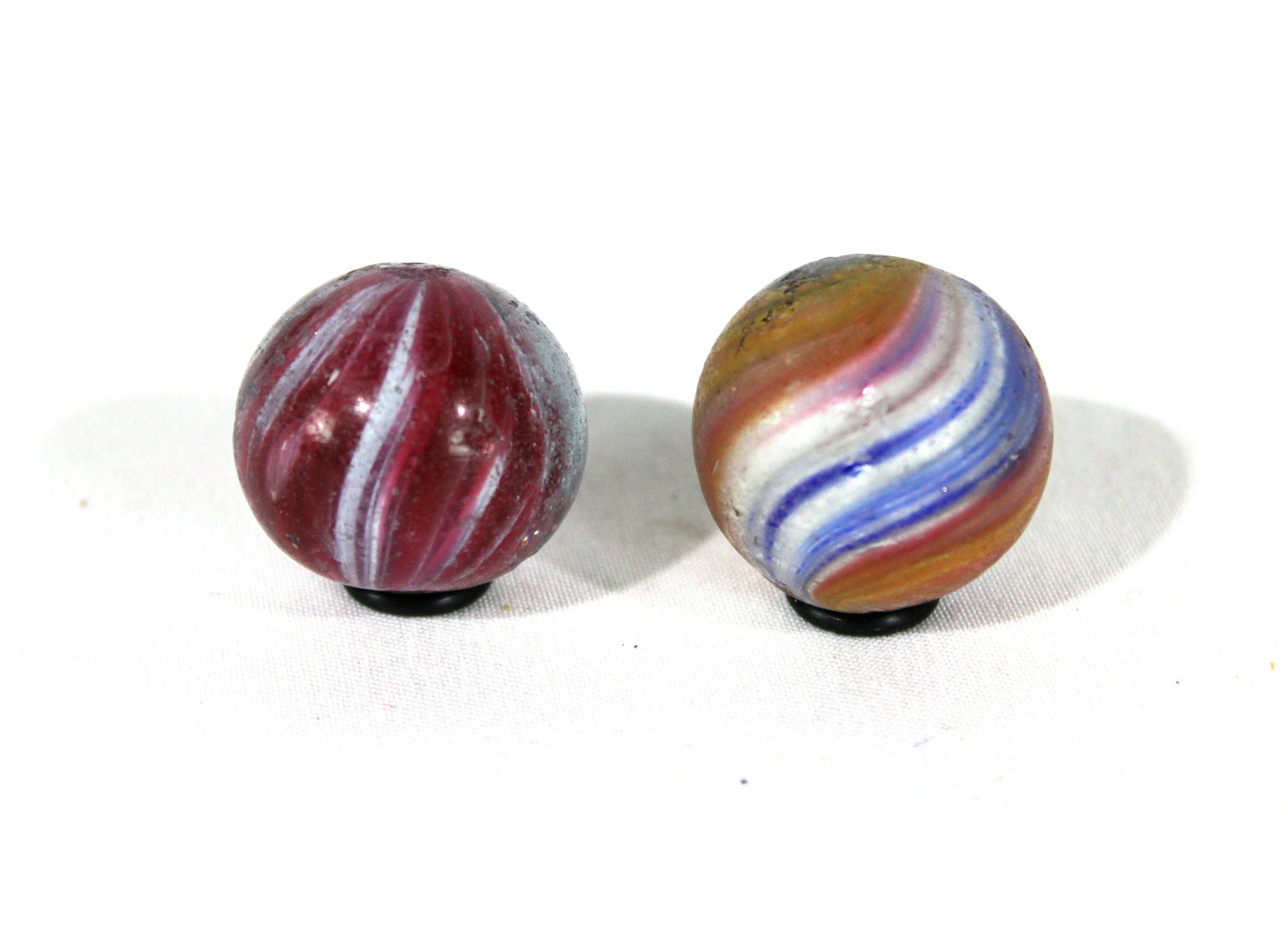 7/8" Onionskin Antique German Handmade Marbles (1 of 4)