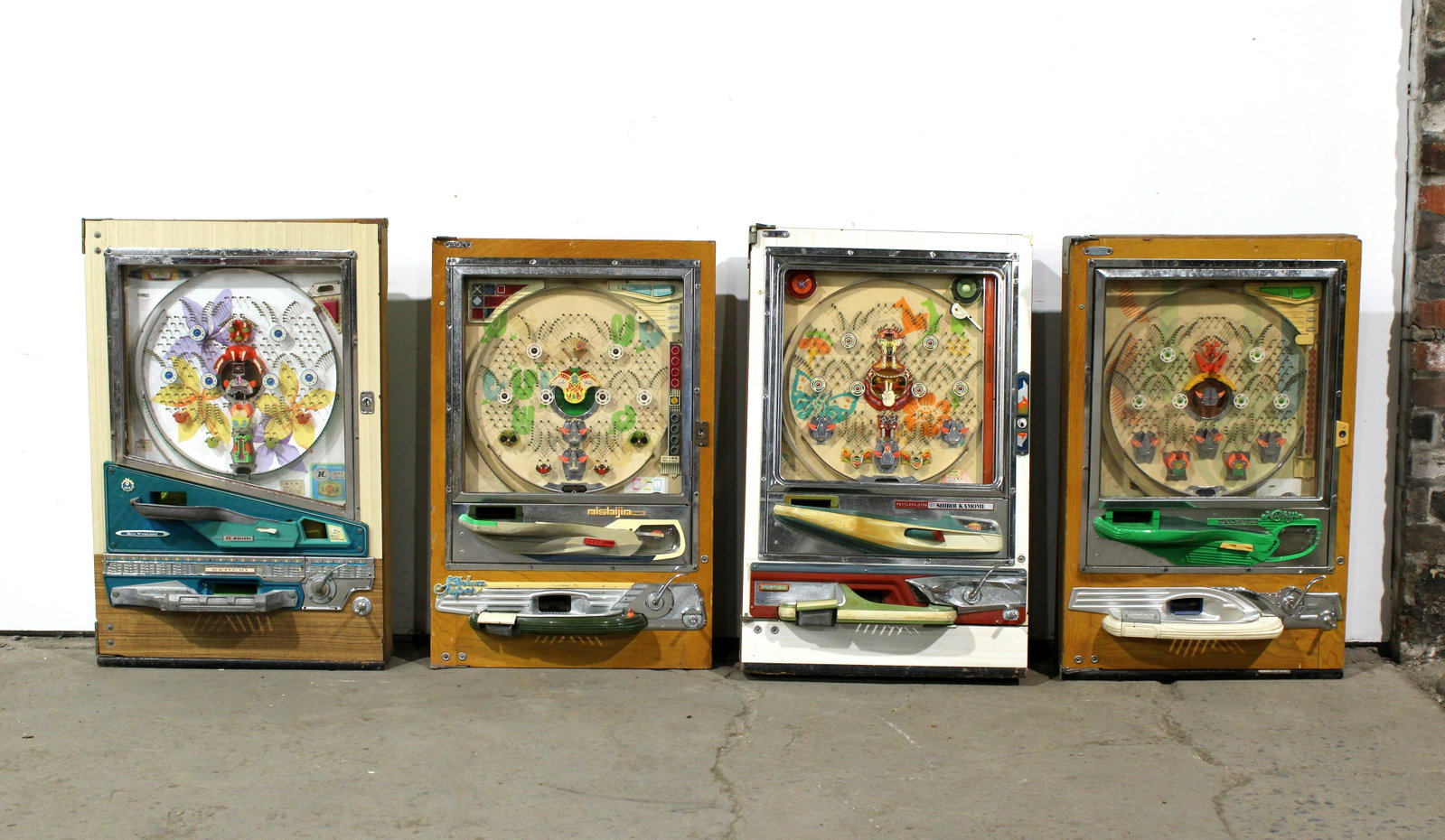 Pachinko Machines, Total of Four: Pachinko Machines, Total of Four. Sold as-is, untested. This item requires third party shipping or pickup arrangements to be made. Dimensions of one: 32 x 21 x 9