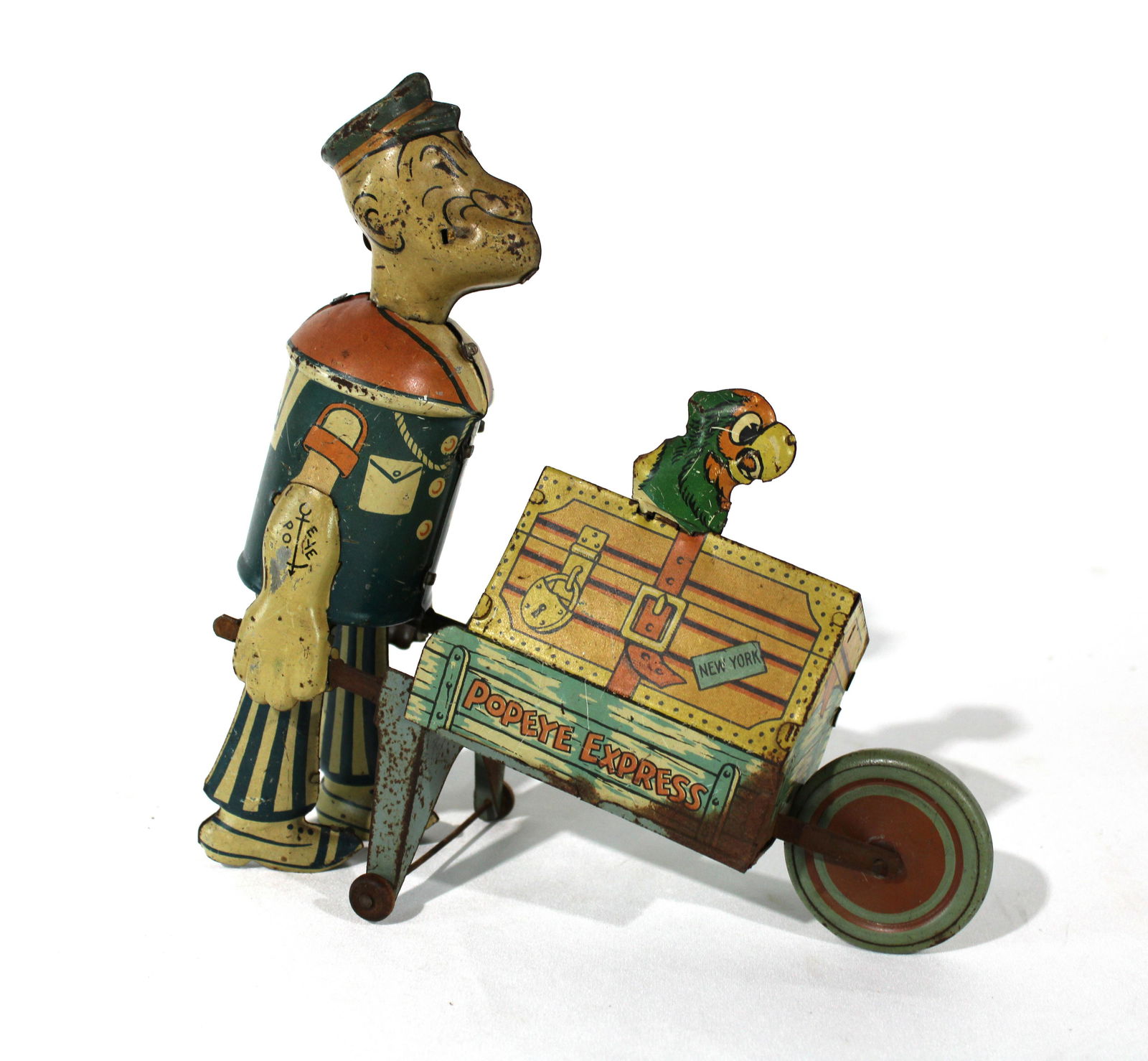 Marx Popeye and Baggage Express Tin Wind Up Toy (1 of 4)