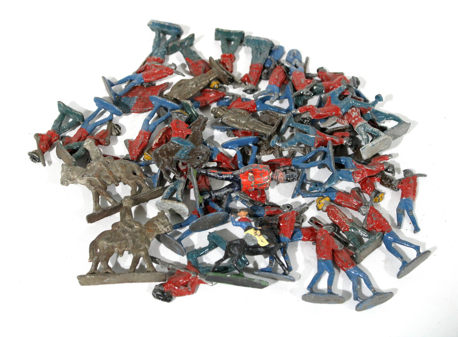 Cast Metal Assorted Soldier & Cowboy Flats (1 of 1)