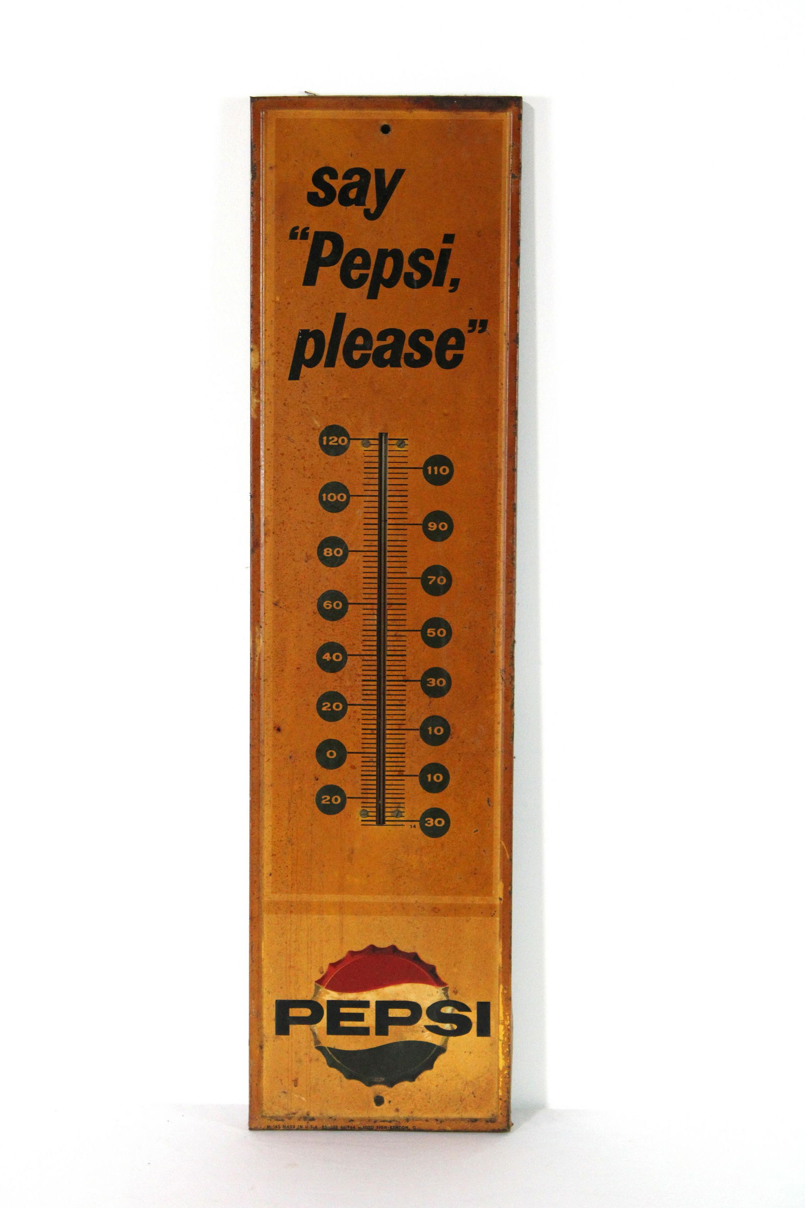 Embossed Pepsi Thermometer, 1970s (1 of 3)