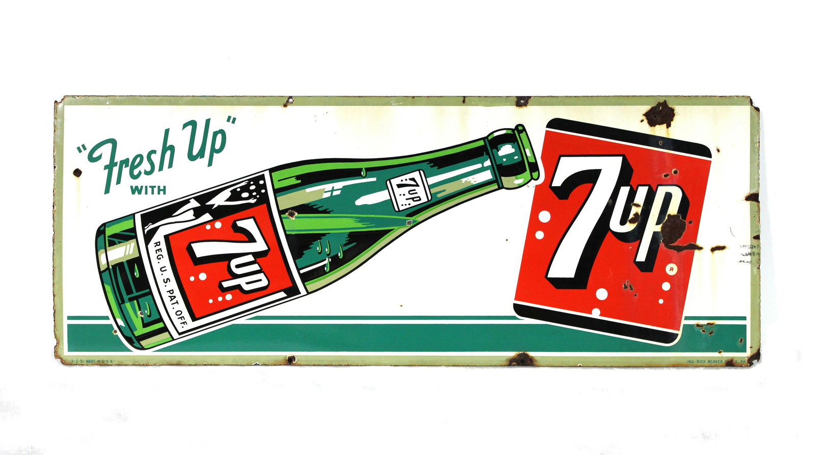 7up uncola wet un wild ビニールバナー 1970 1970 7UP Wet Un Wild Ed George - Flashbak