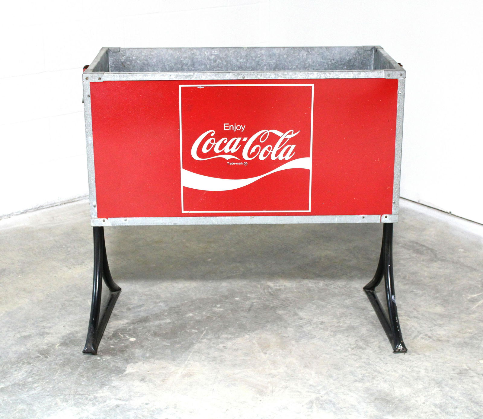 Coca Cola Ice Cooler Chest On Stand