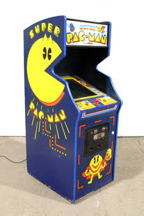 Bally Super Pac Man Arcade Game: Bally Super Pac Man Arcade Game, working. Disconnected free-play button. No back door. This item requires third party shipping or pickup arrangements to be made. Dimensions: 68 x 25 x 33