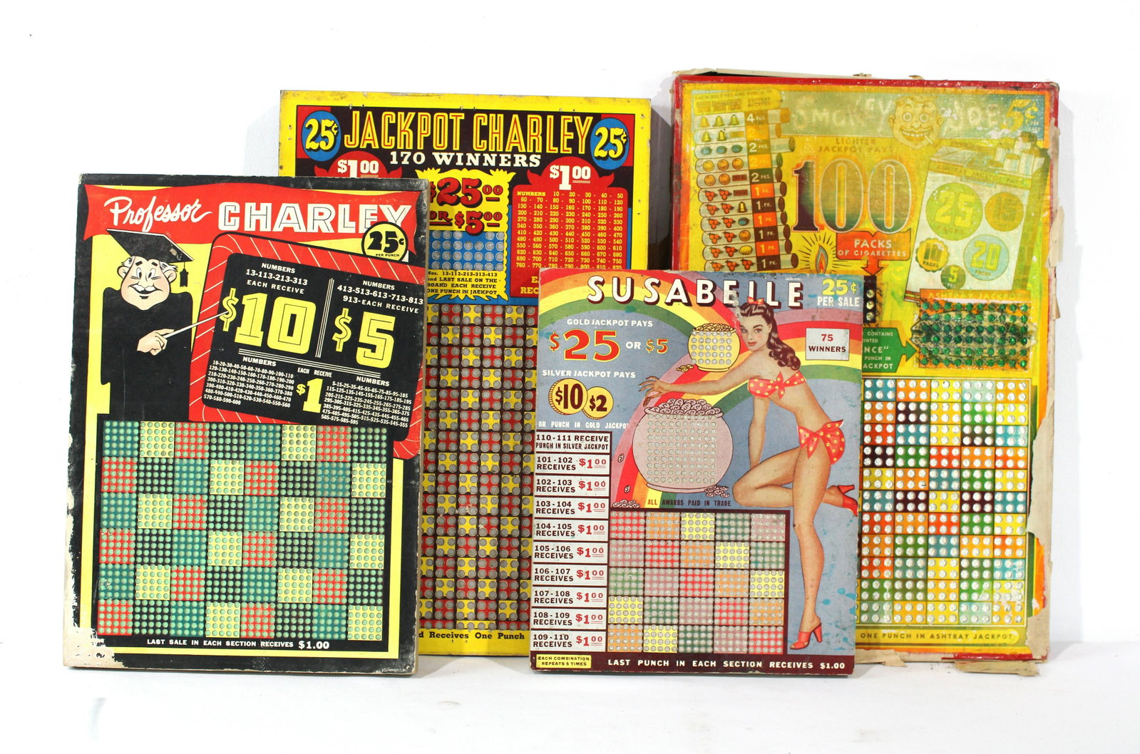 Vintage Punchboards incl. Susabelle: Vintage Punchboards incl. Susabelle. In-house shipping available. Dimensions of One: 14 x 10