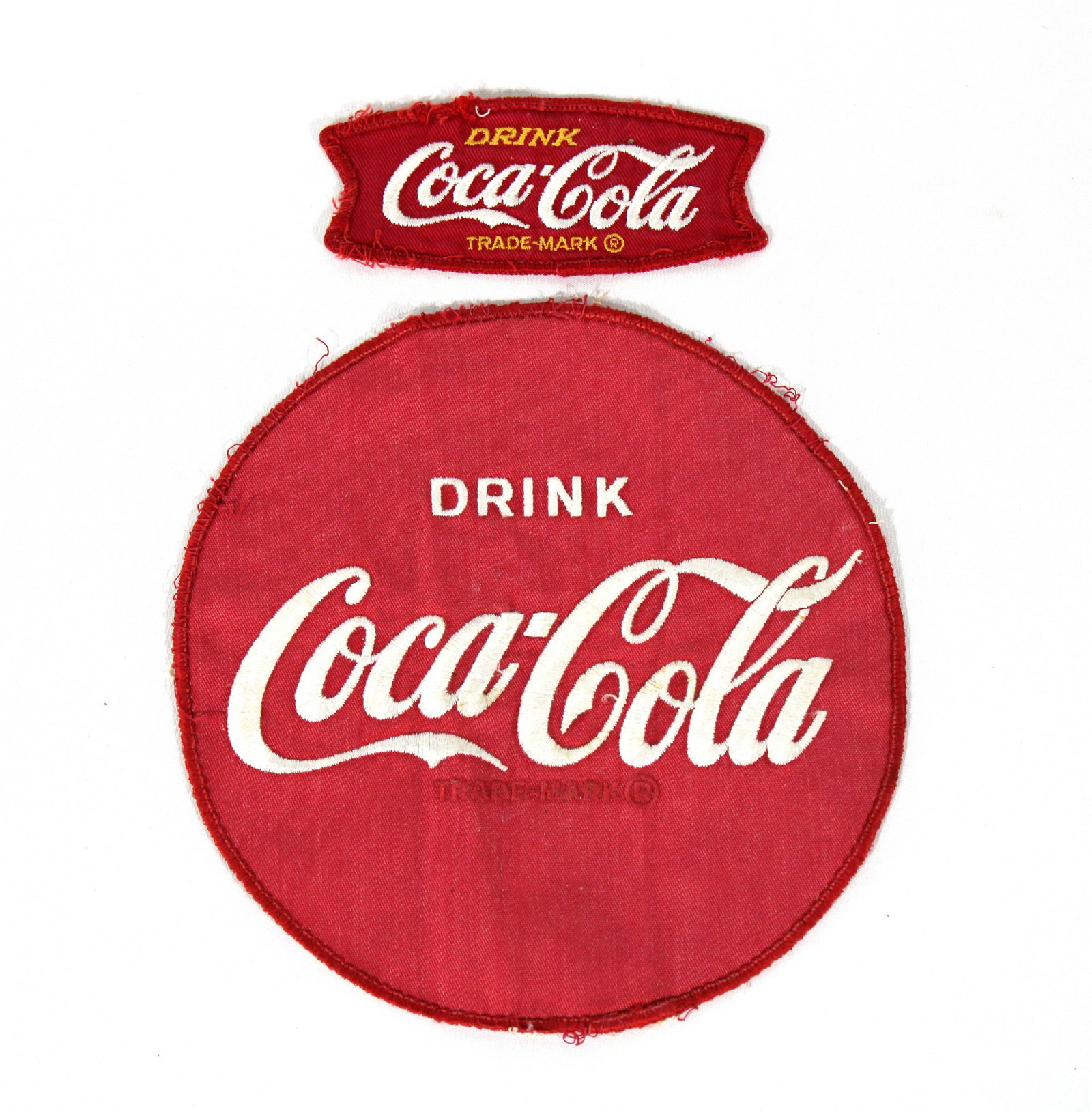 Vintage Coca Cola Patches: Vintage Coca Cola Patches. Includes original shipping box. In-house shipping available. Dimensions of Largest: 7 x 7