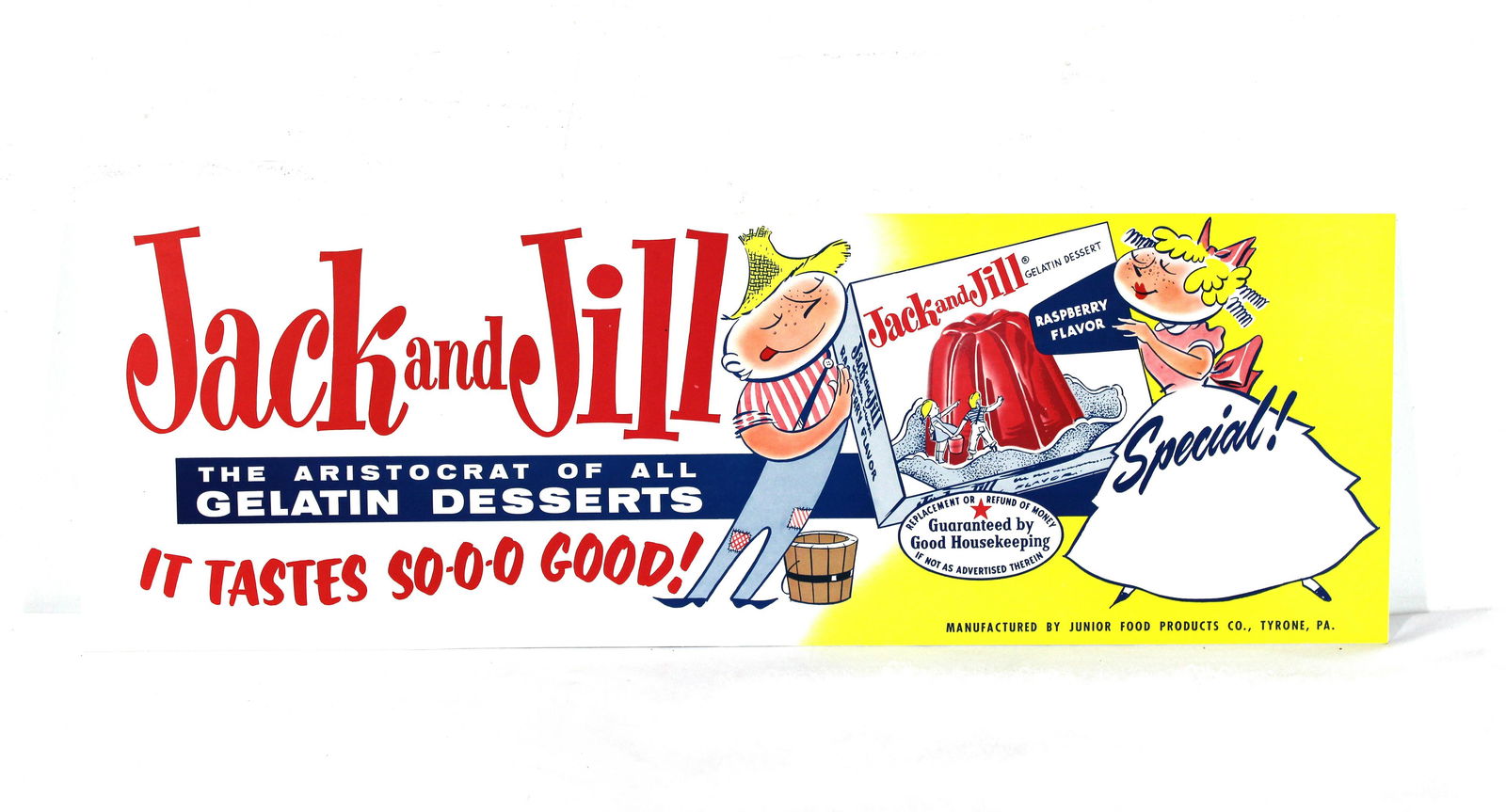 Jack & Jill Gelatin Desserts Advertising Sign (1 of 1)