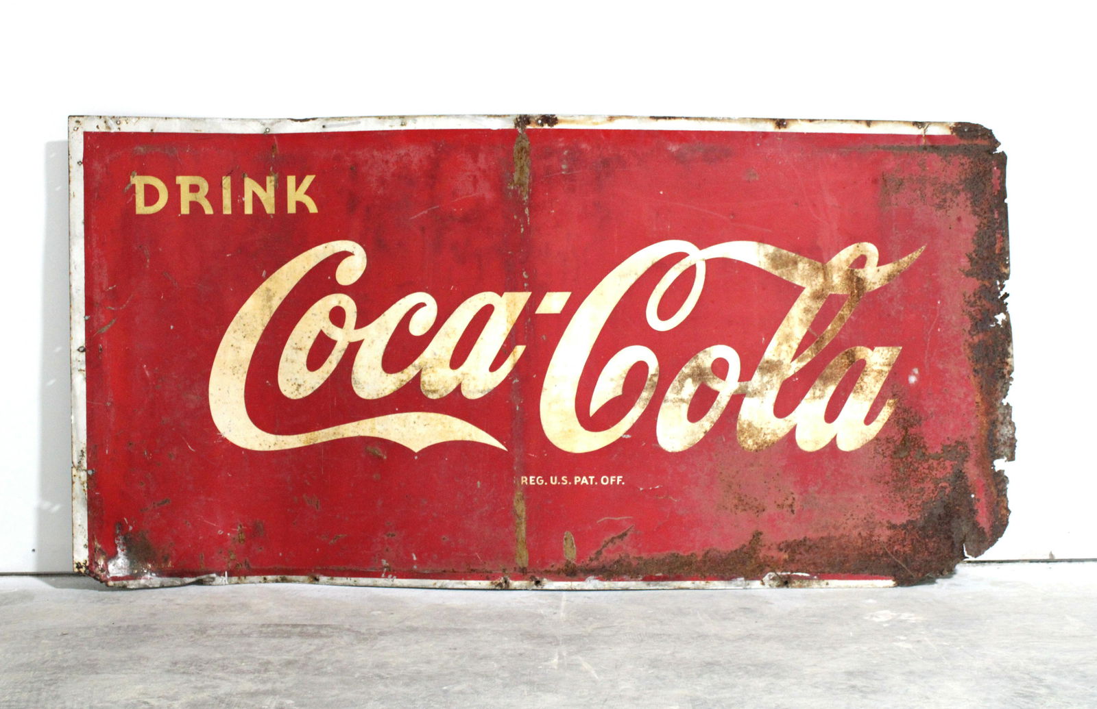 6FT Drink Coca Cola Metal Advertising Sign (1 of 3)