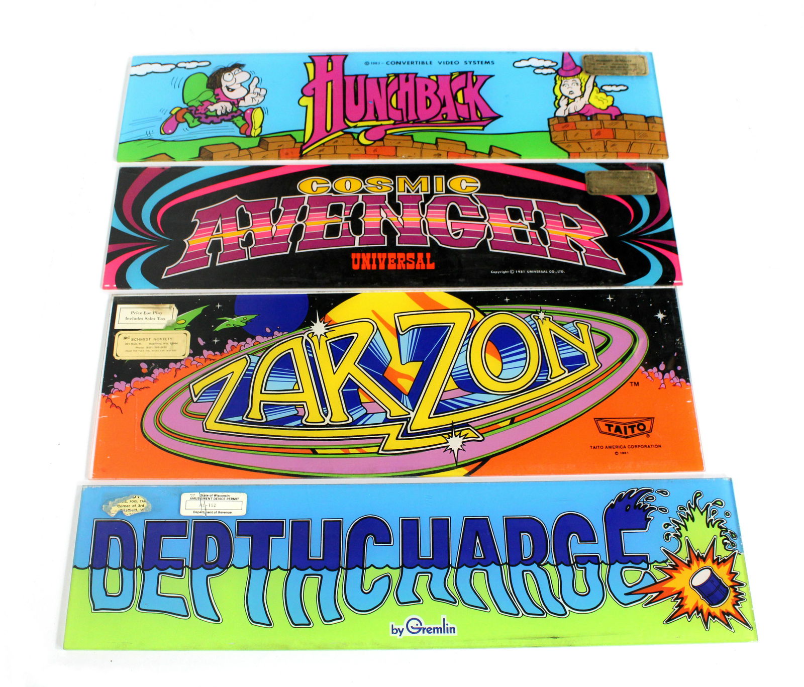 Arcade Headers including Cosmic Avengers and Zarzon (1 of 1)