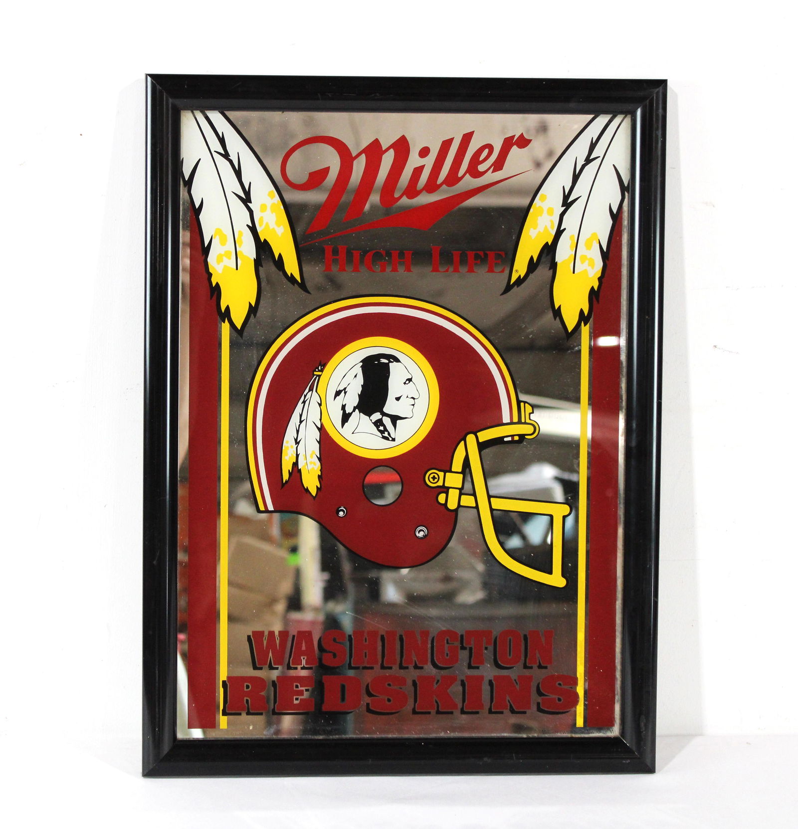 Washington Redskins Football Miller Beer Mirror (1 of 2)