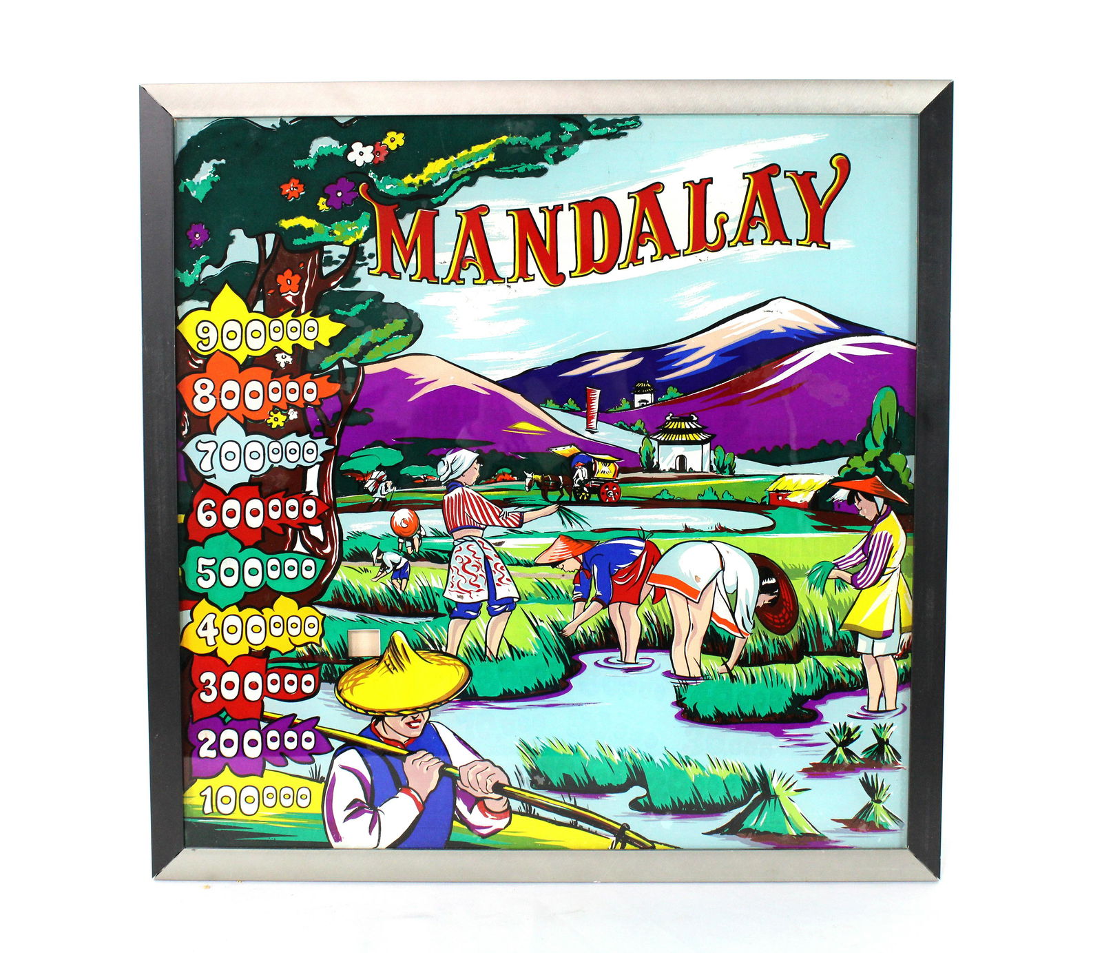 Nasco Mandalay Pinball Backglass, Framed (1 of 1)