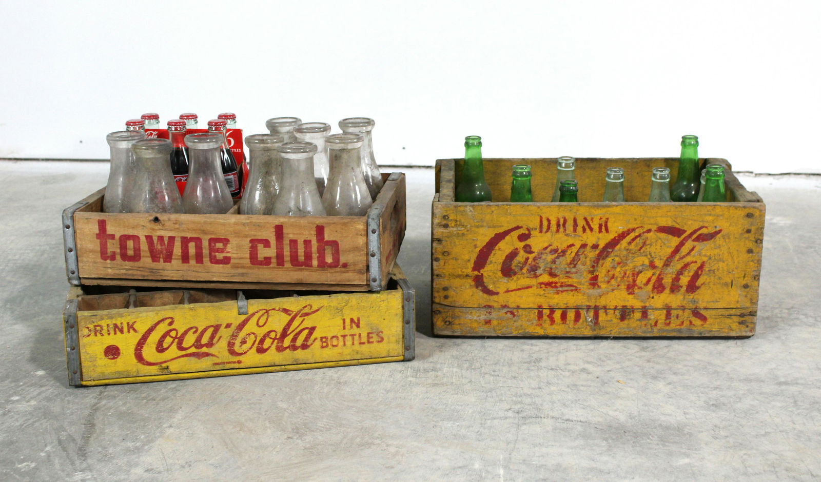 Vintage Soda Crates and Bottles, including Coca Cola (1 of 2)