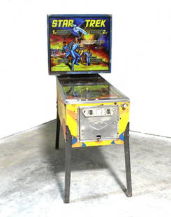 Bally Star Trek Pinball Machine, Project: Bally Star Trek Pinball Machine, Project. Not working. Backglass is a translite. This is a project machine that will need work, sold as-is. This item requires third party shipping or pickup arrangemen