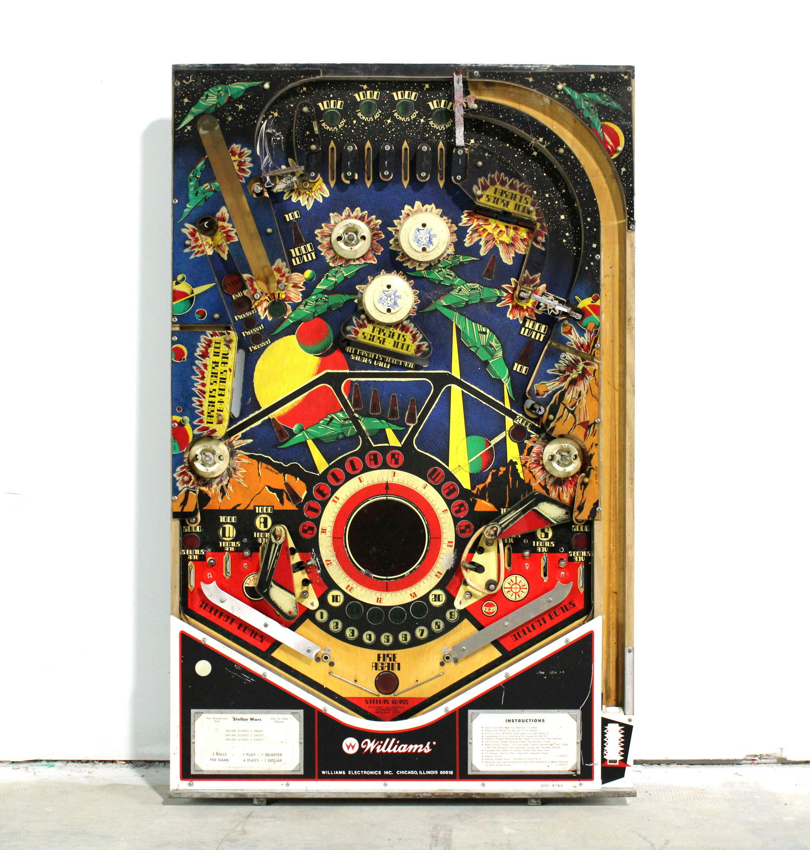 Williams Stellar Wars Populated Pinball Playfield (1 of 2)