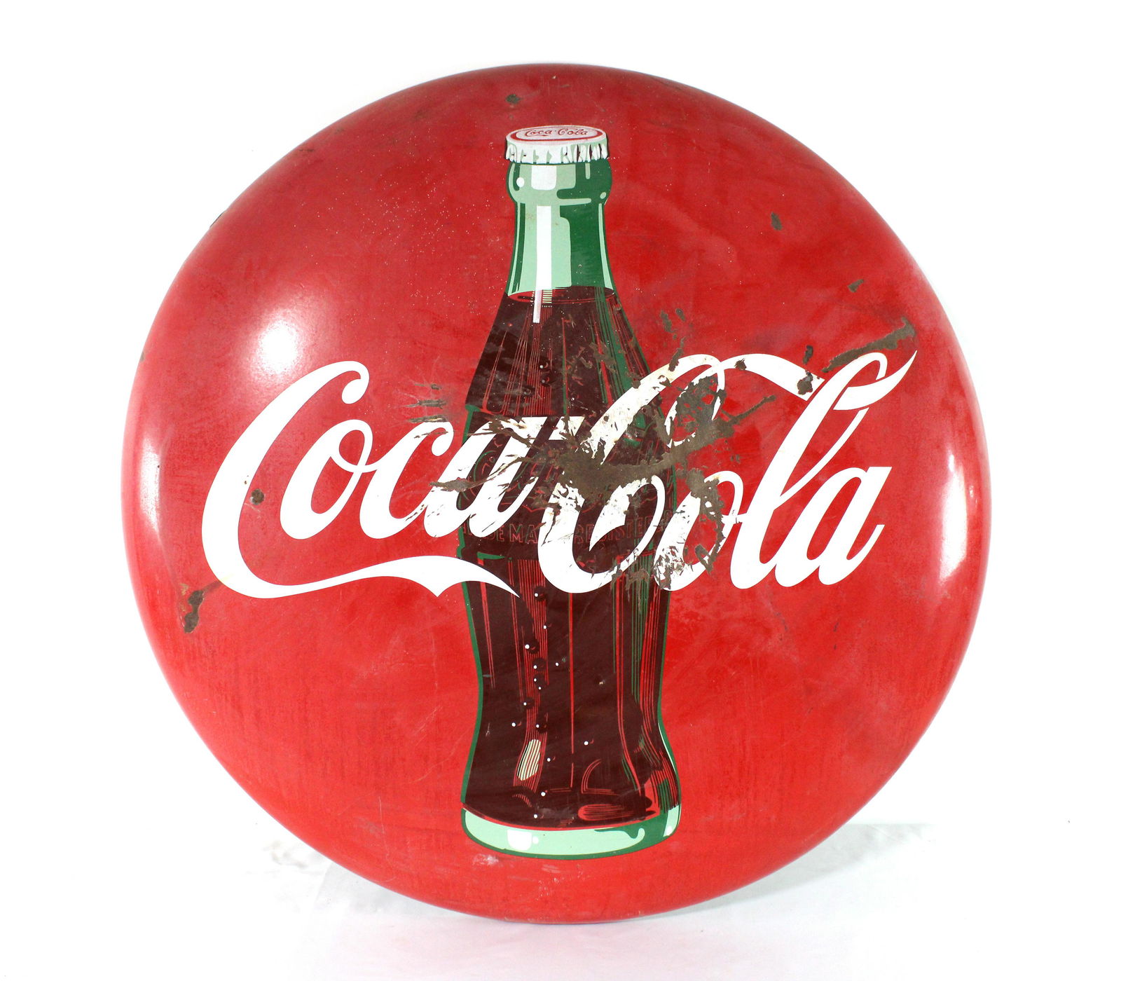 36" Porcelain Coca Cola Button, Lot 2 (1 of 2)