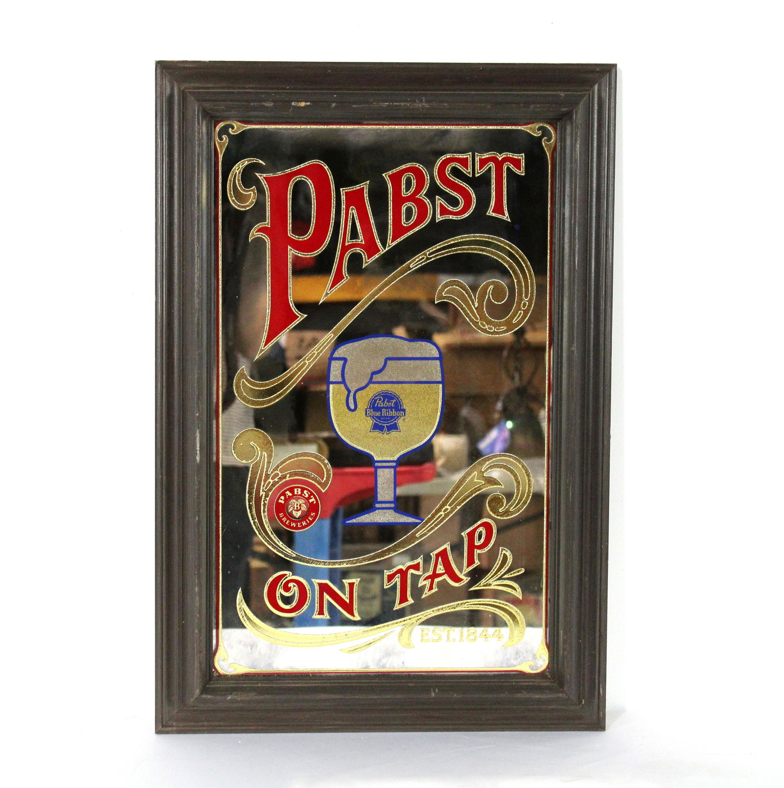 Pabst Blue Ribbon, PBR Beer Mirror, 1970s (1 of 1)
