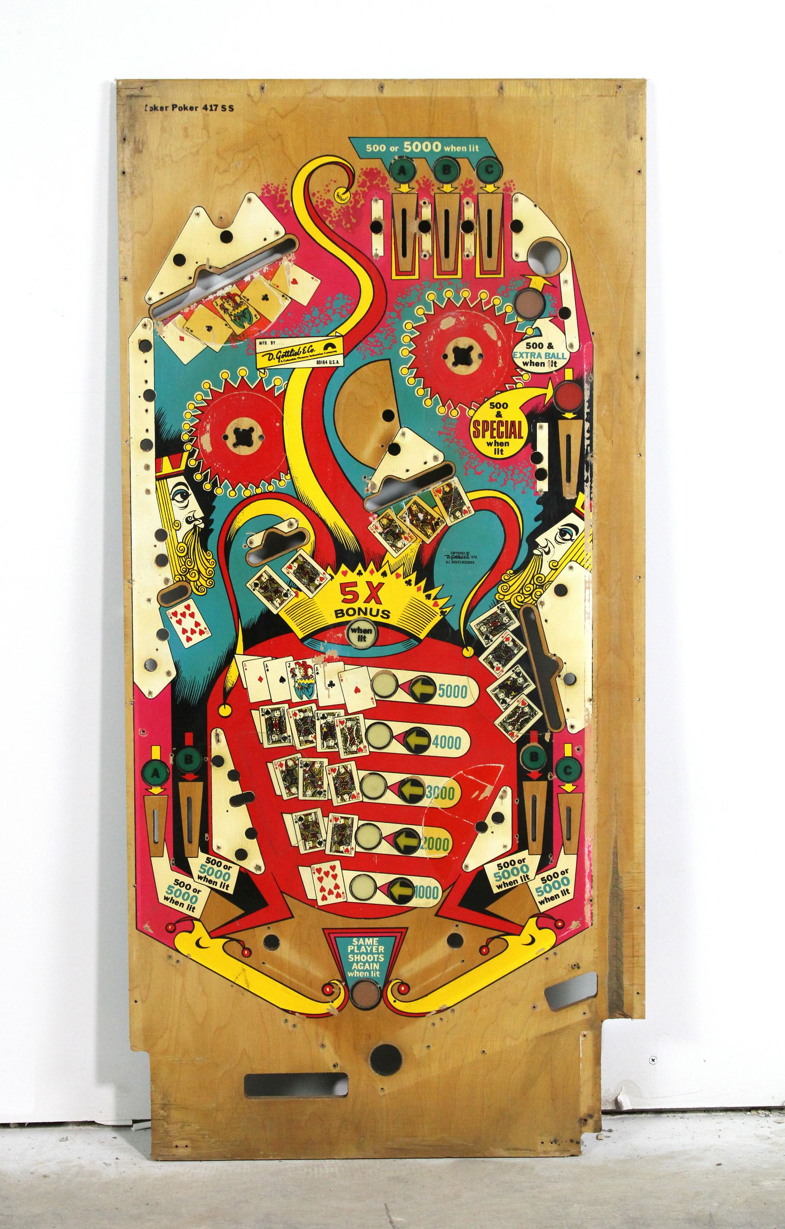 Bally Joker's Wild Pinball Playfield (1 of 2)