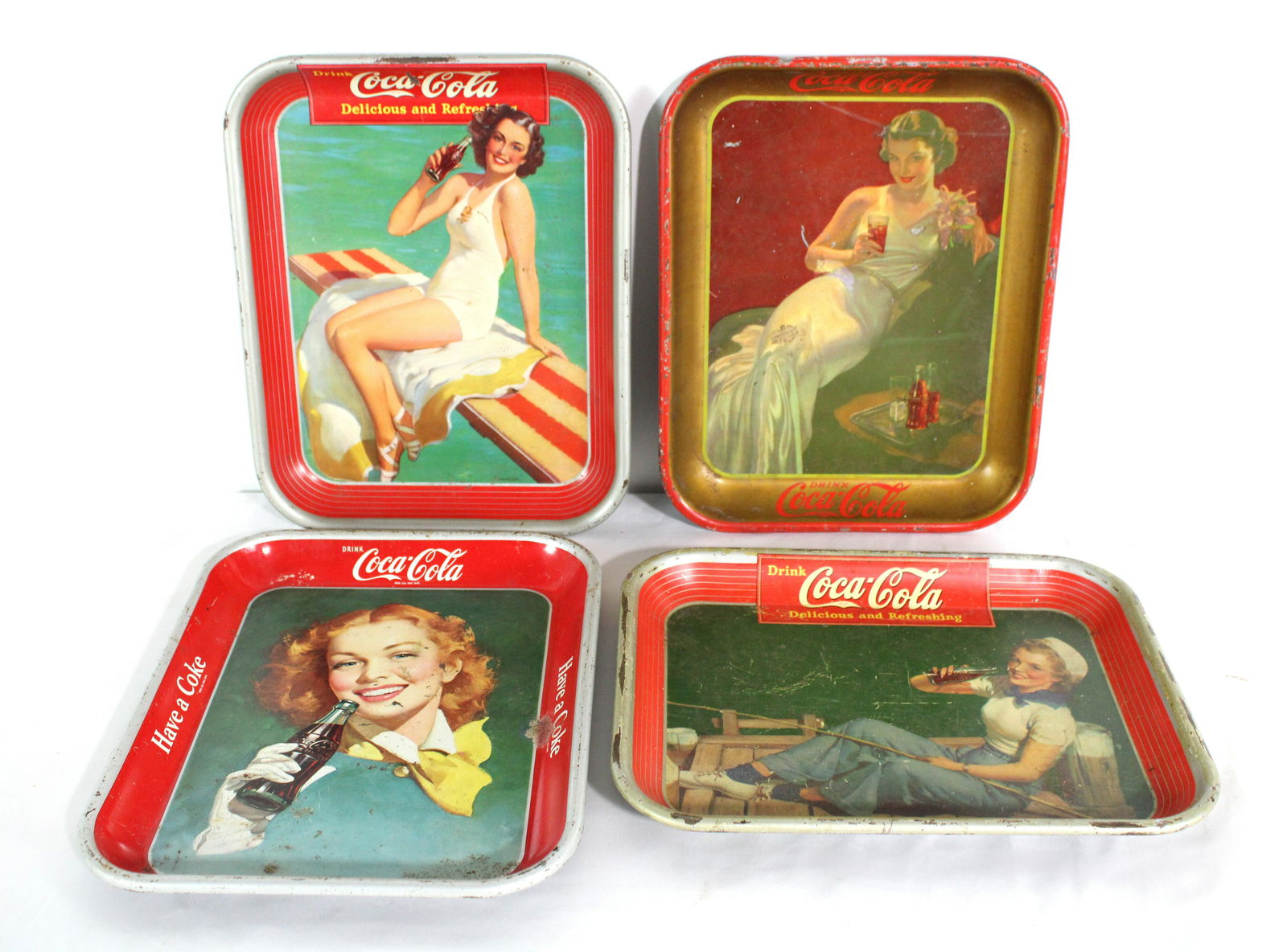 Coca Cola Advertising Trays, 1940s (1 of 4)