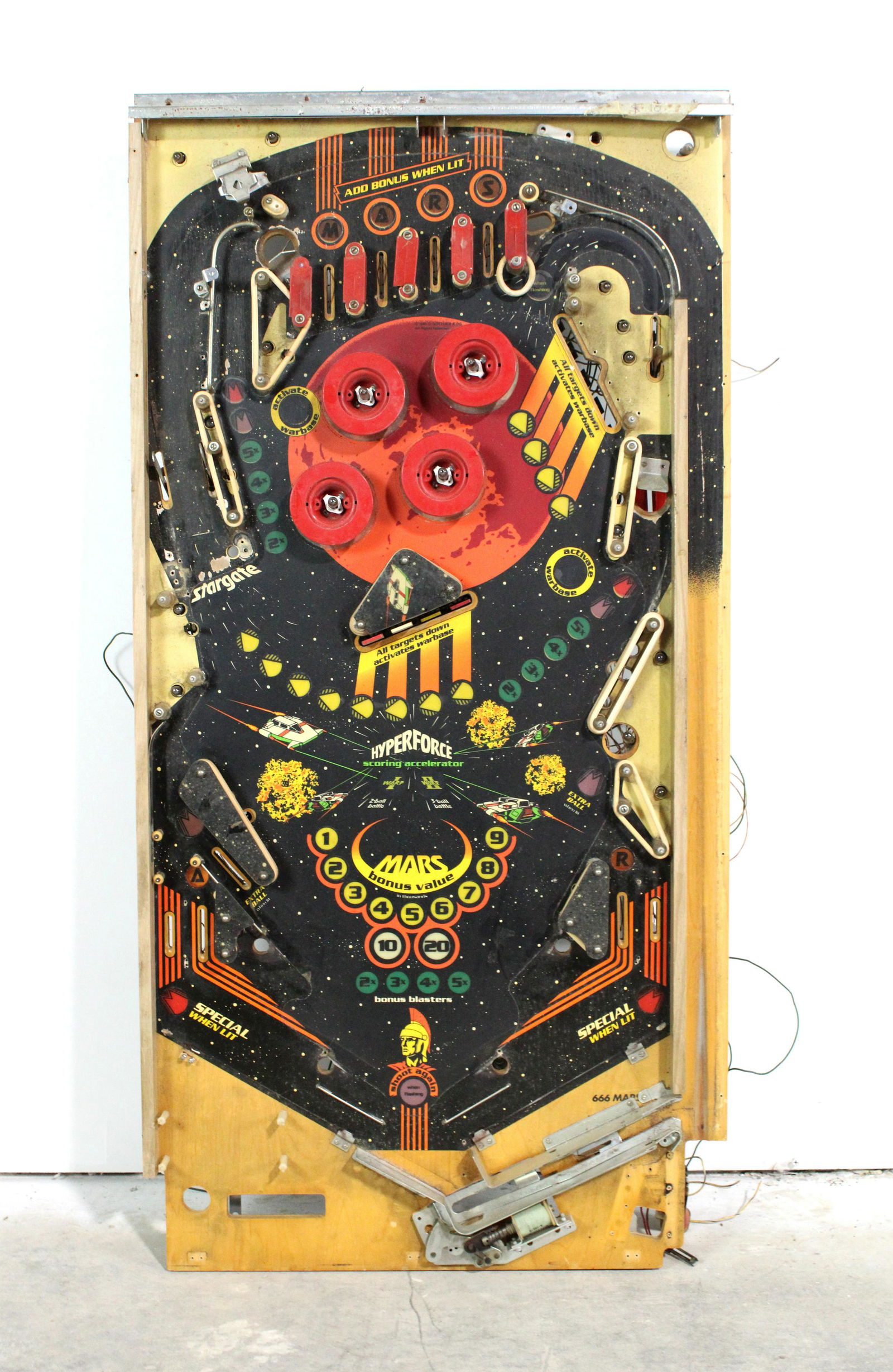 Gottlieb Mars God of War Pinball Playfield (1 of 2)
