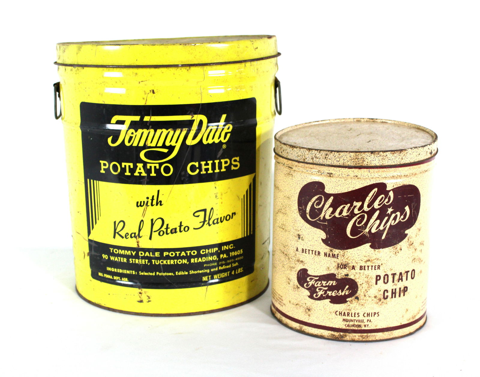 Tommy Dale and Charles Chips Potato Chip Tins (1 of 1)