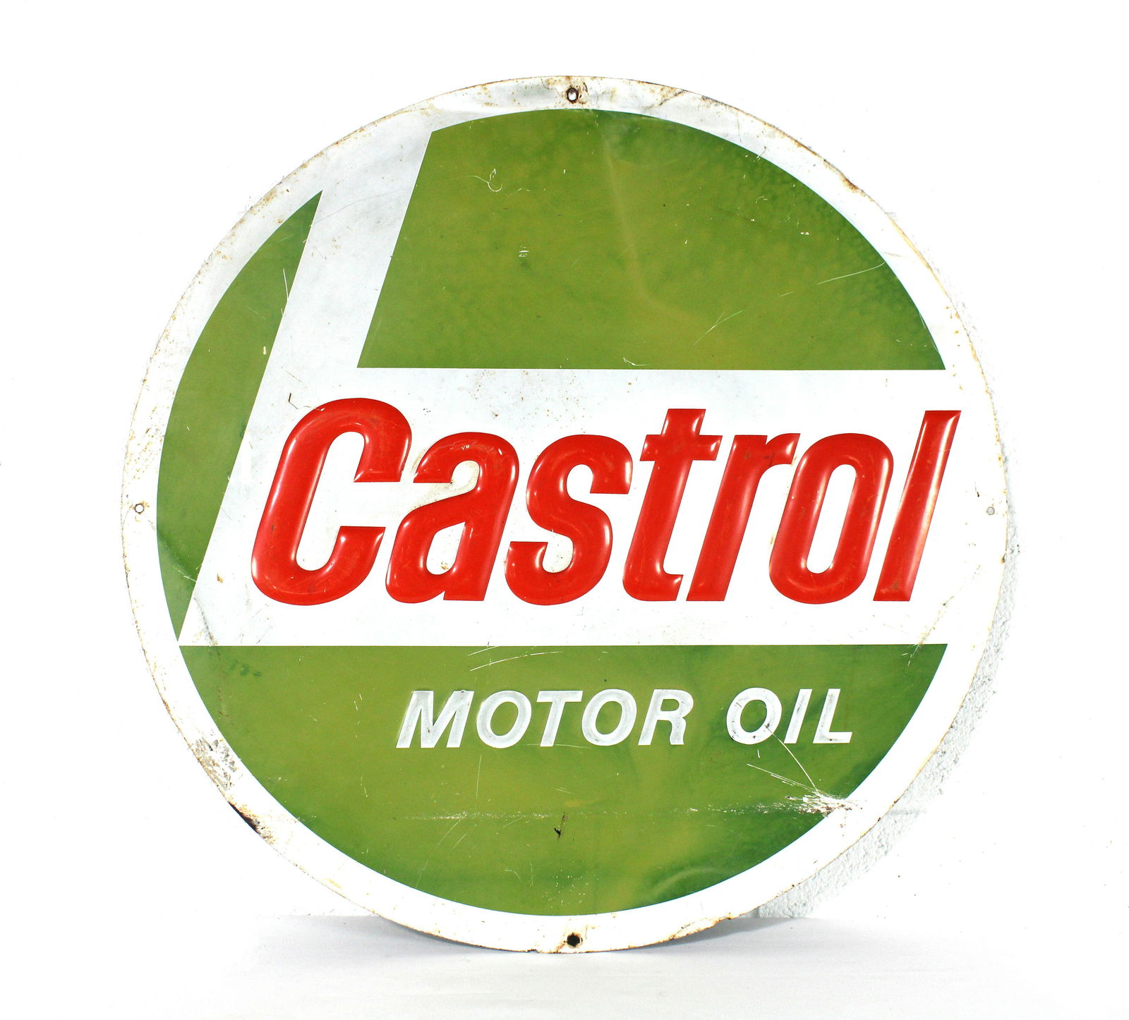 Embossed Castrol Motor Oil Tin Sign (1 of 2)