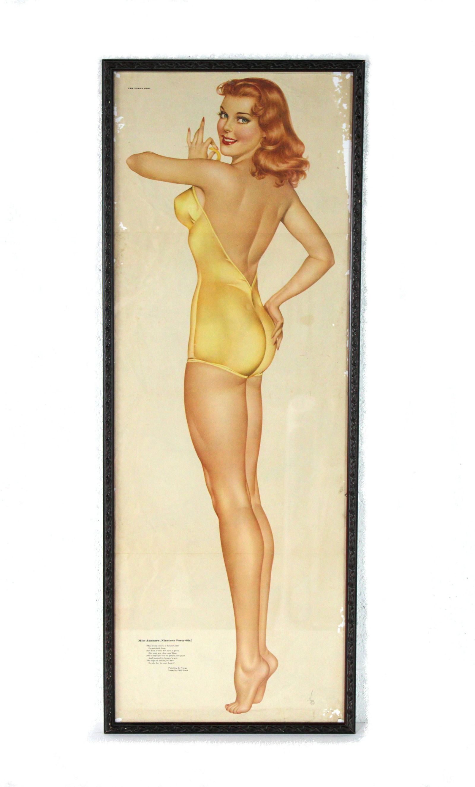 "The Varga Girl" Miss January 1946 Framed Print (1 of 3)